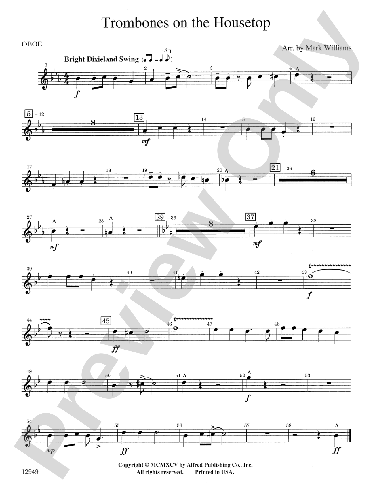 Trombones on the Housetop: Oboe