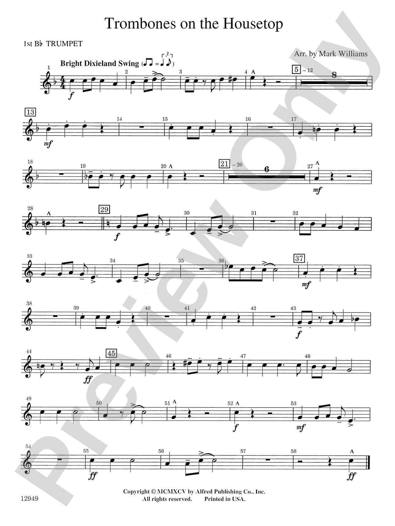 Trombones on the Housetop: 1st B-flat Trumpet