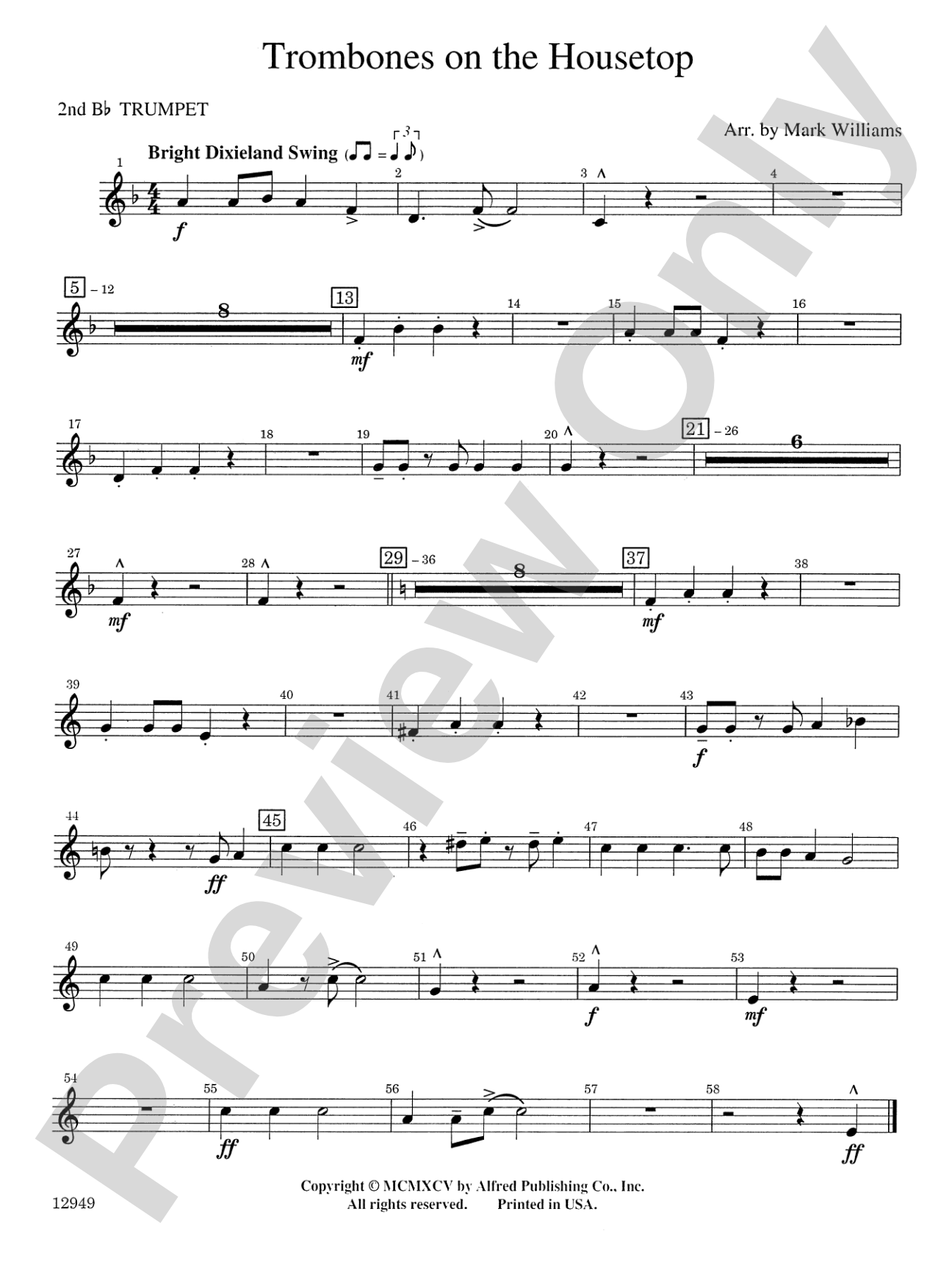 Trombones on the Housetop: 2nd B-flat Trumpet