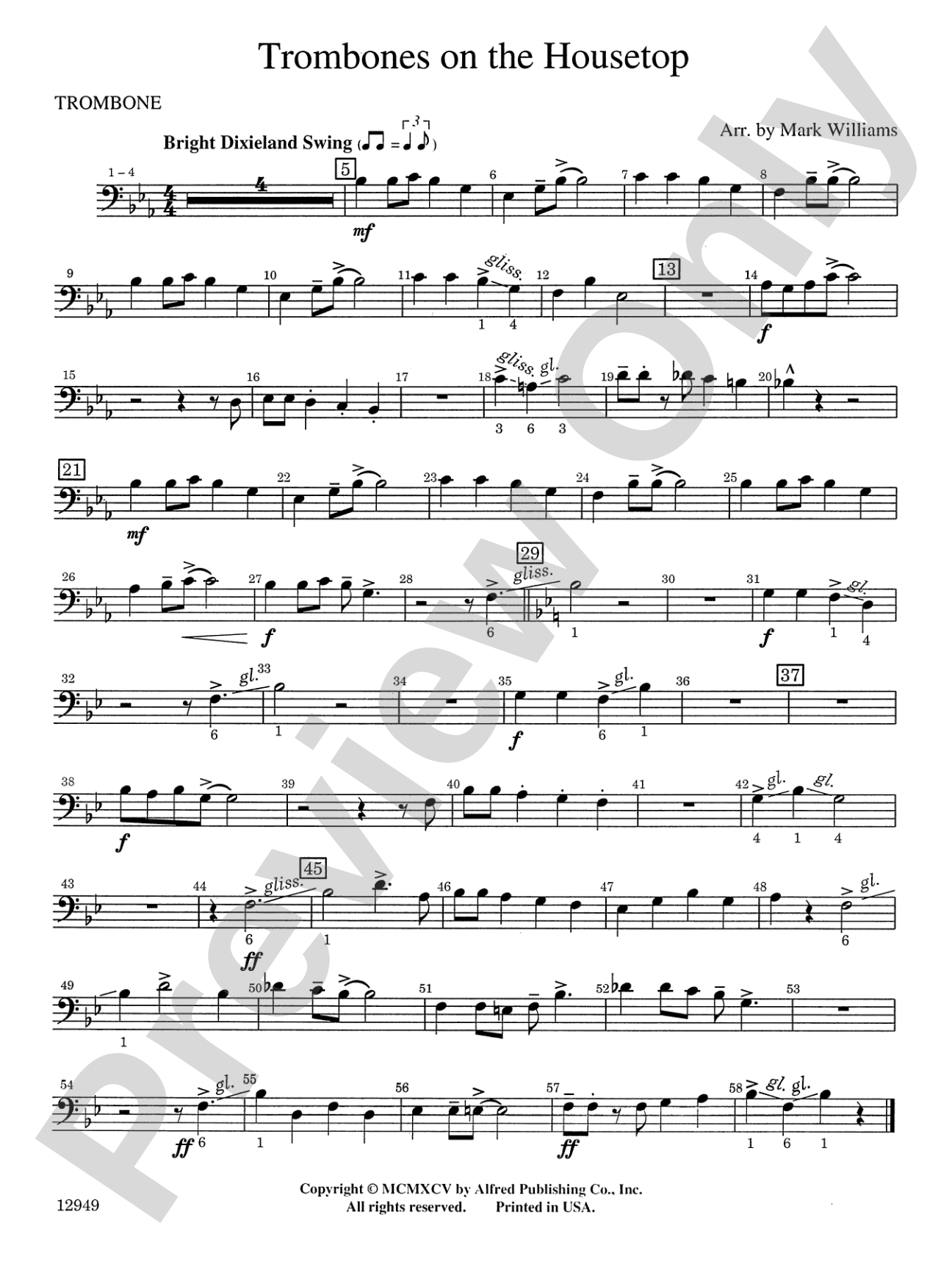 Trombones on the Housetop: 1st Trombone