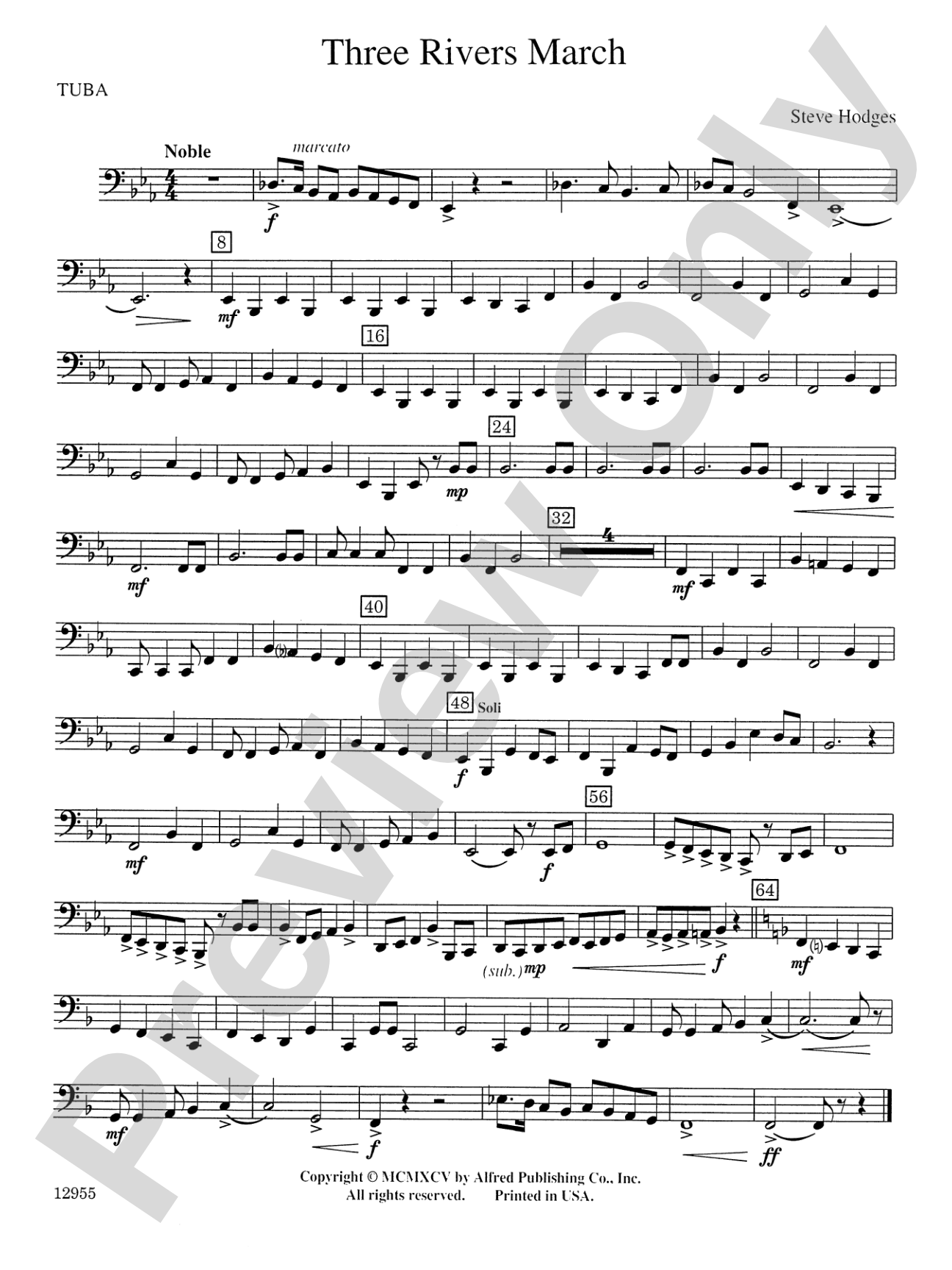 Three Rivers March: Tuba
