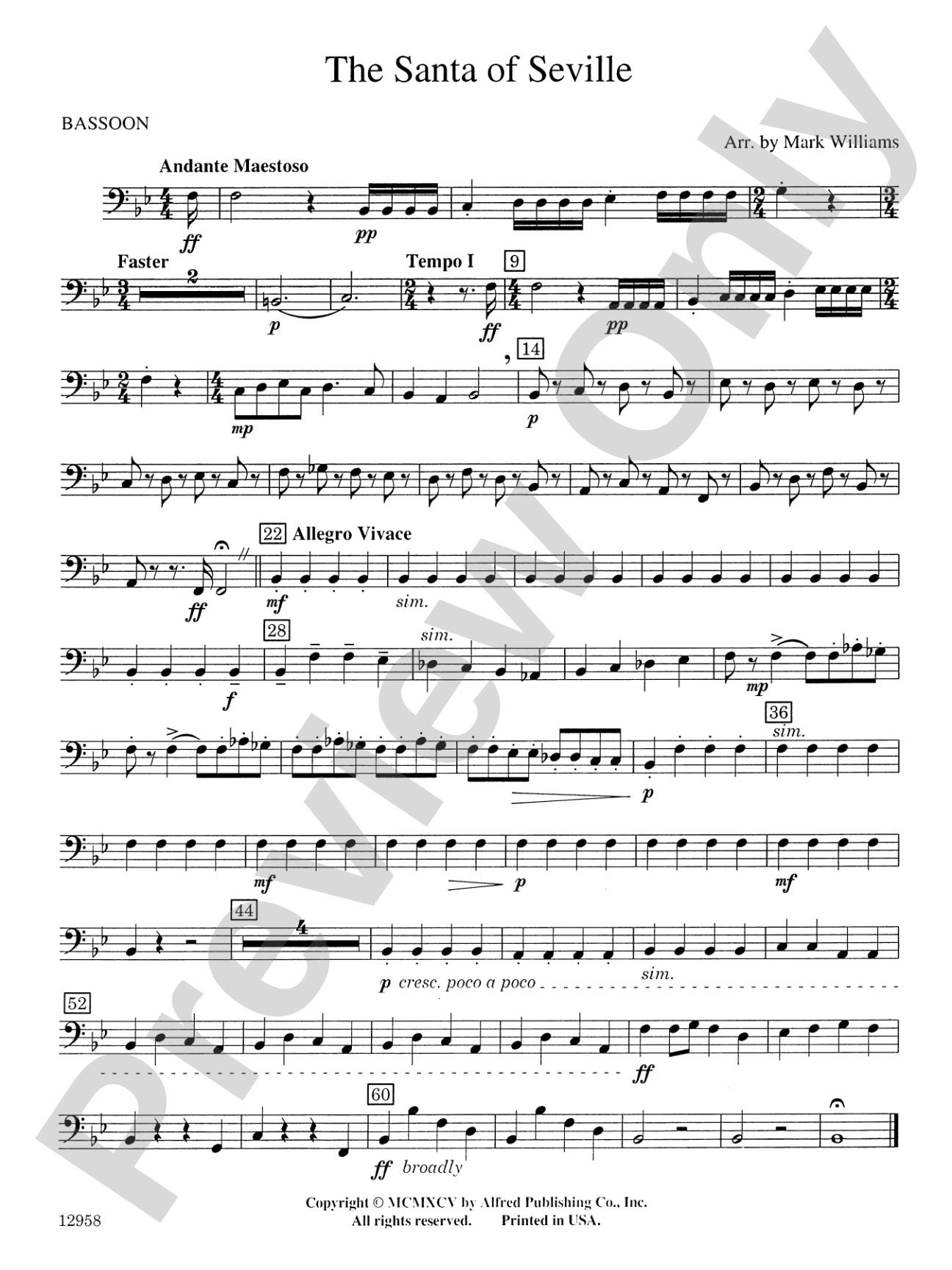 The Santa of Seville: Bassoon