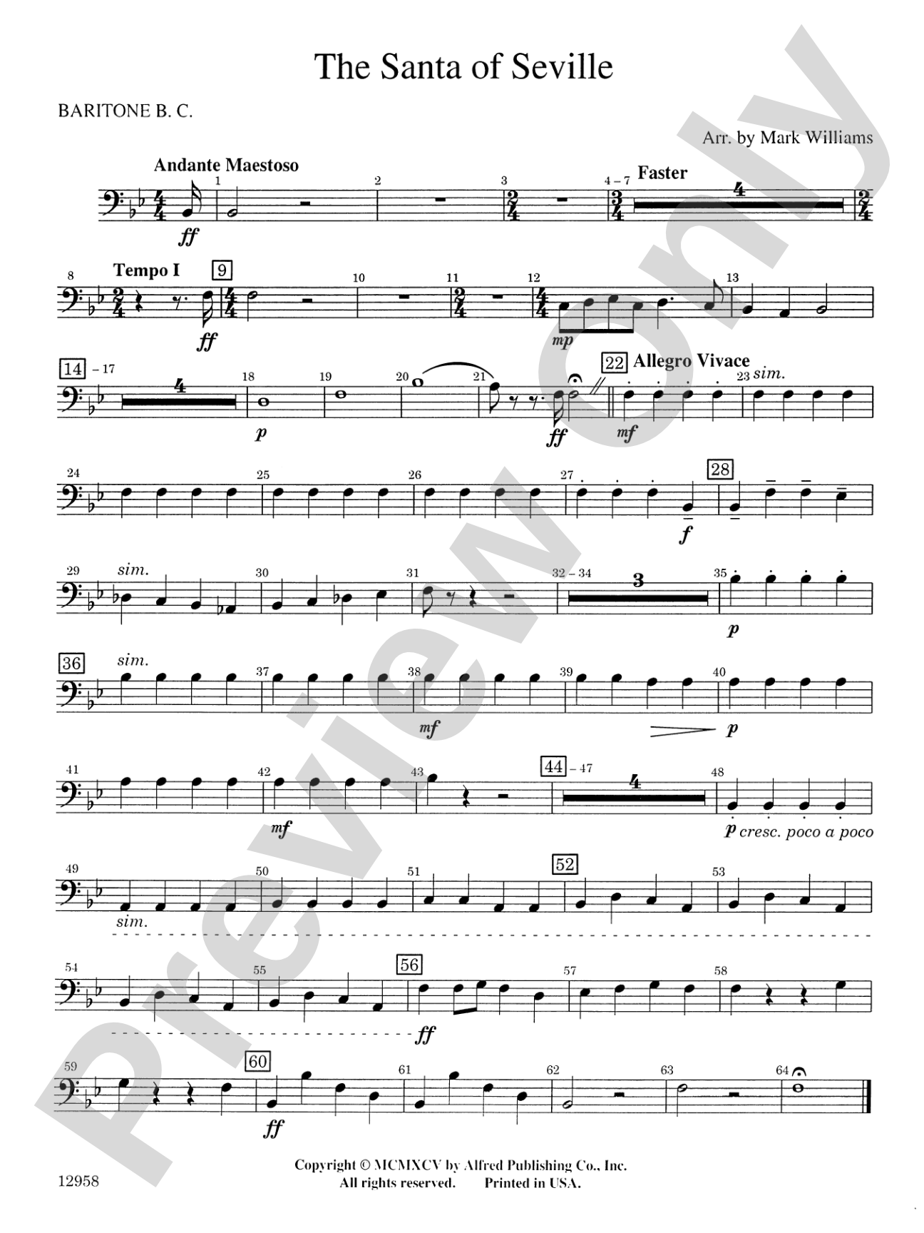 The Santa of Seville: Baritone B.C.