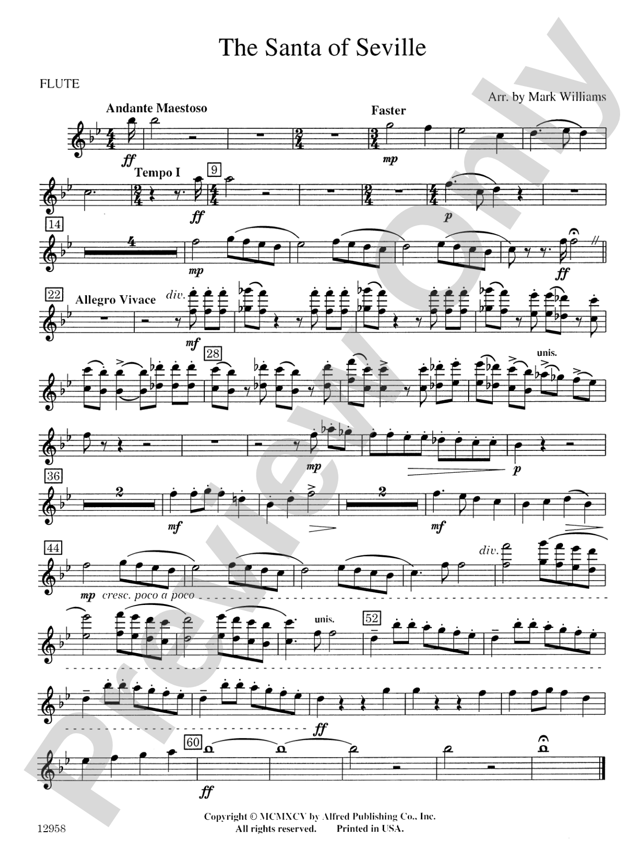 The Santa of Seville: Flute