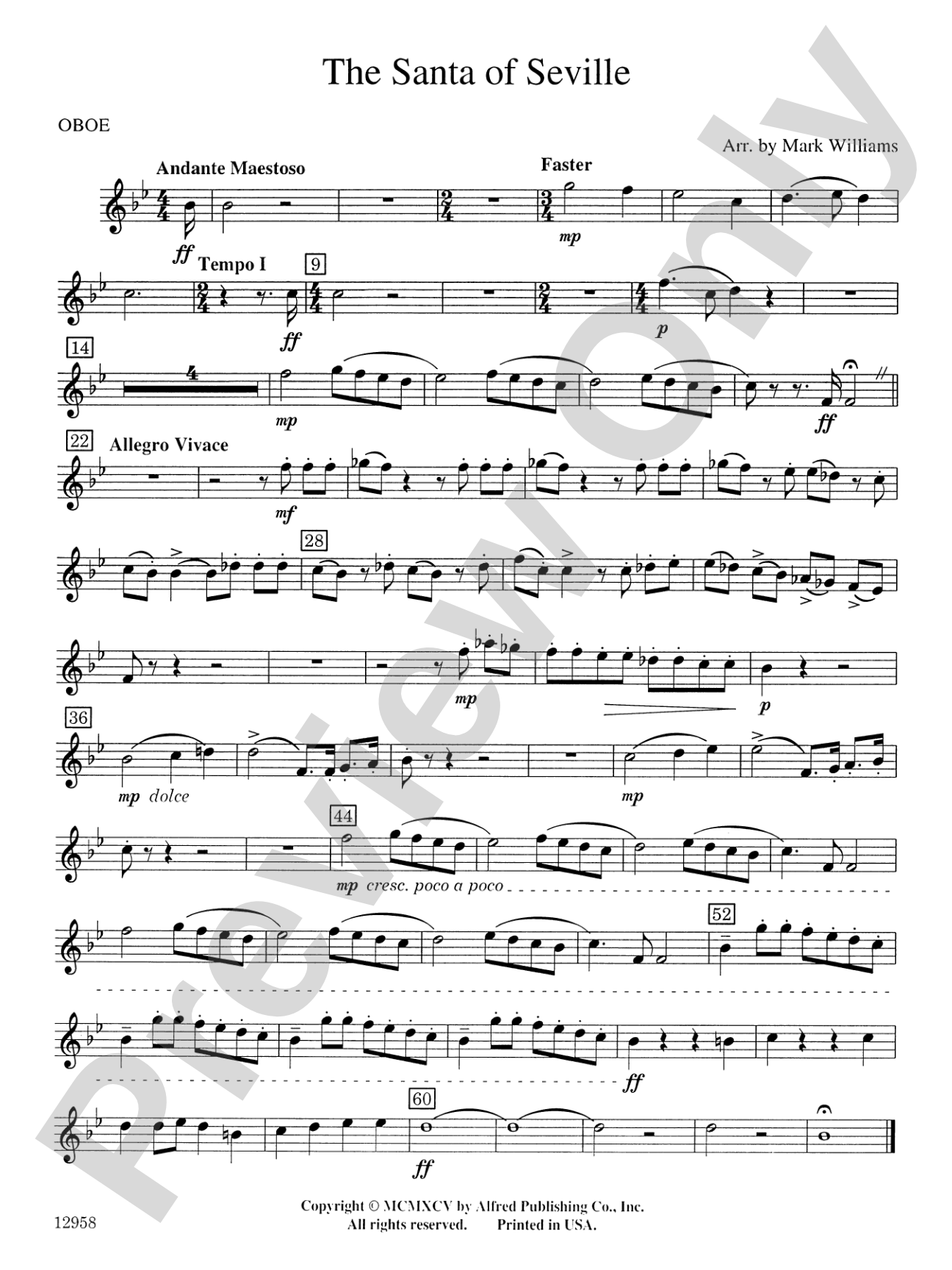 The Santa of Seville: Oboe