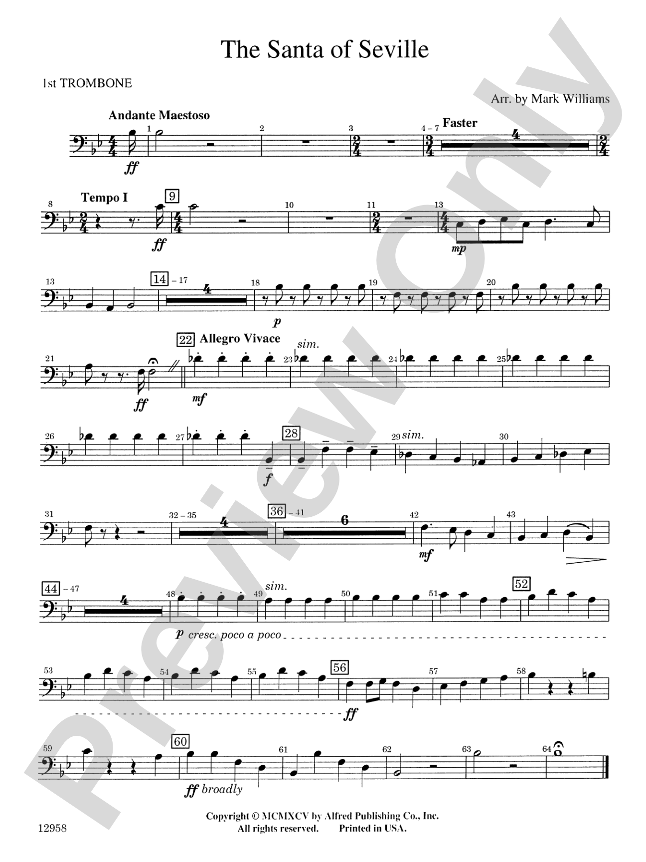 The Santa of Seville: 1st Trombone