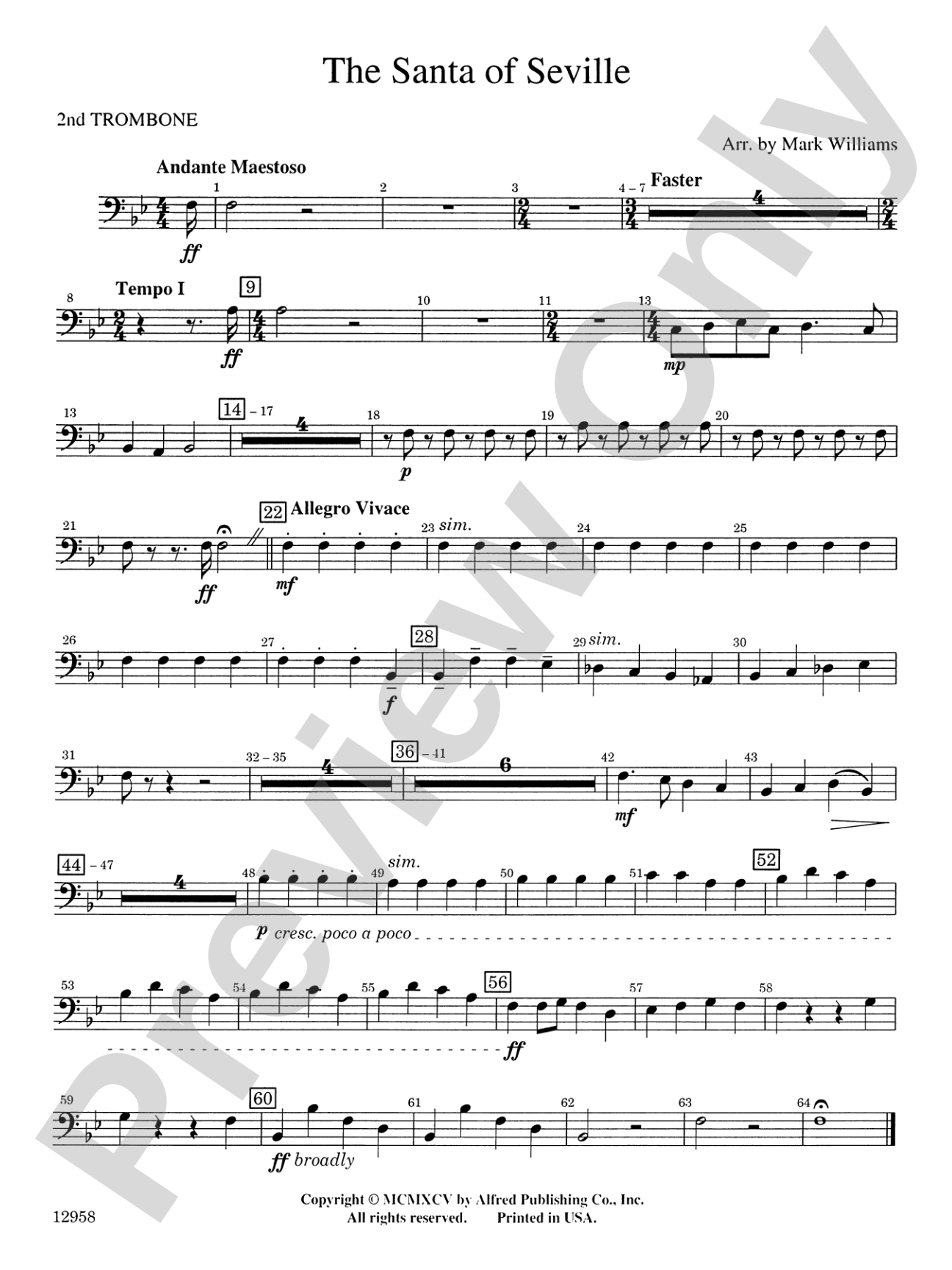 The Santa of Seville: 2nd Trombone