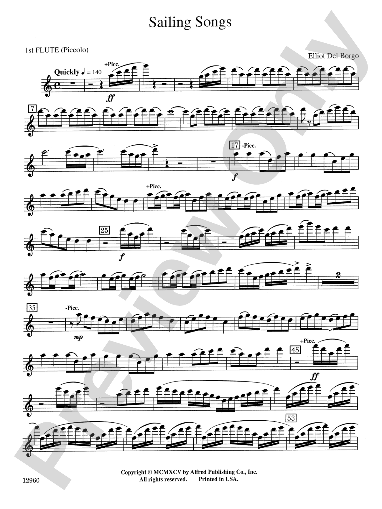 Sailing Songs: Flute