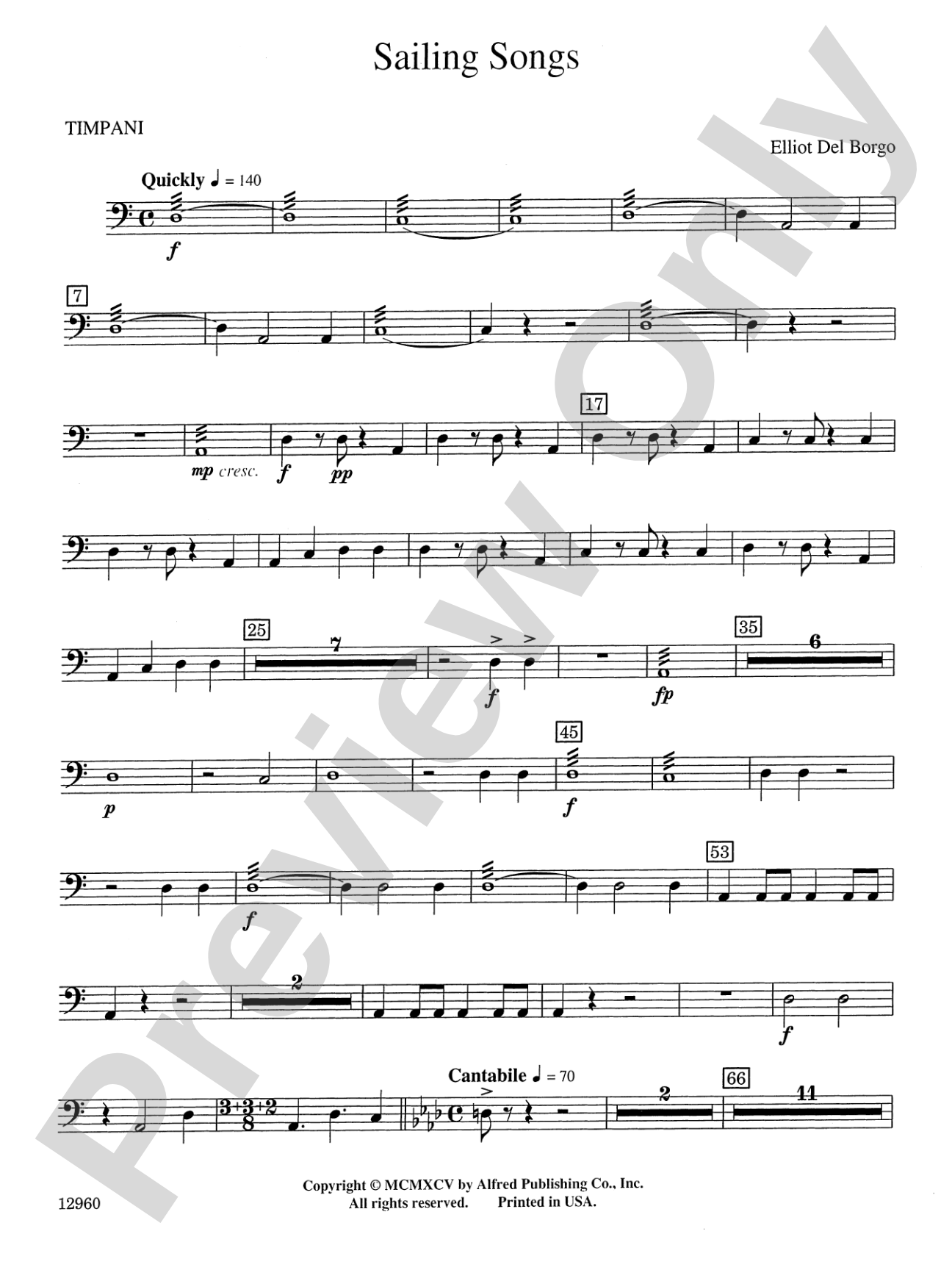 Sailing Songs: Timpani