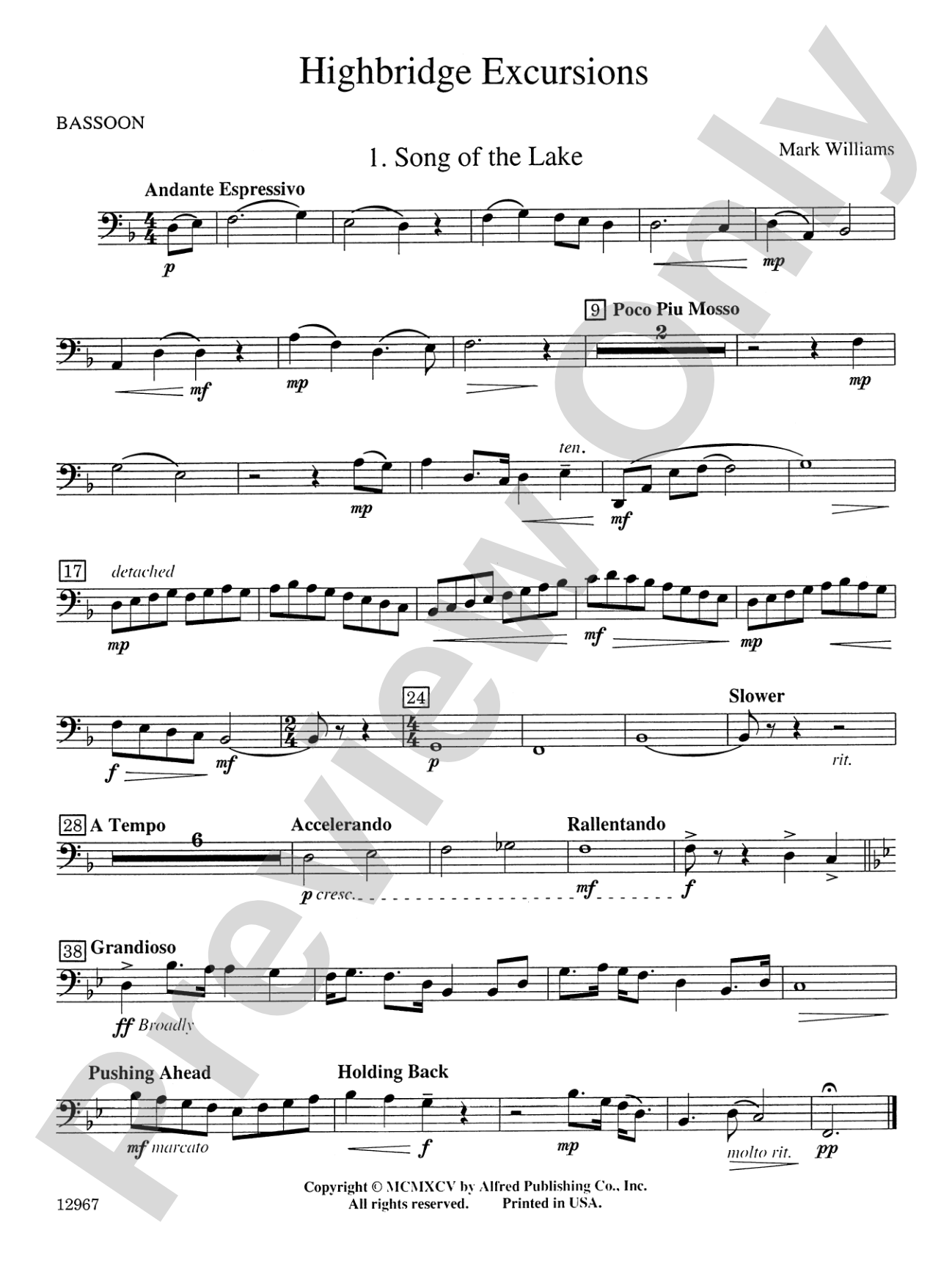 Highbridge Excursions: Bassoon