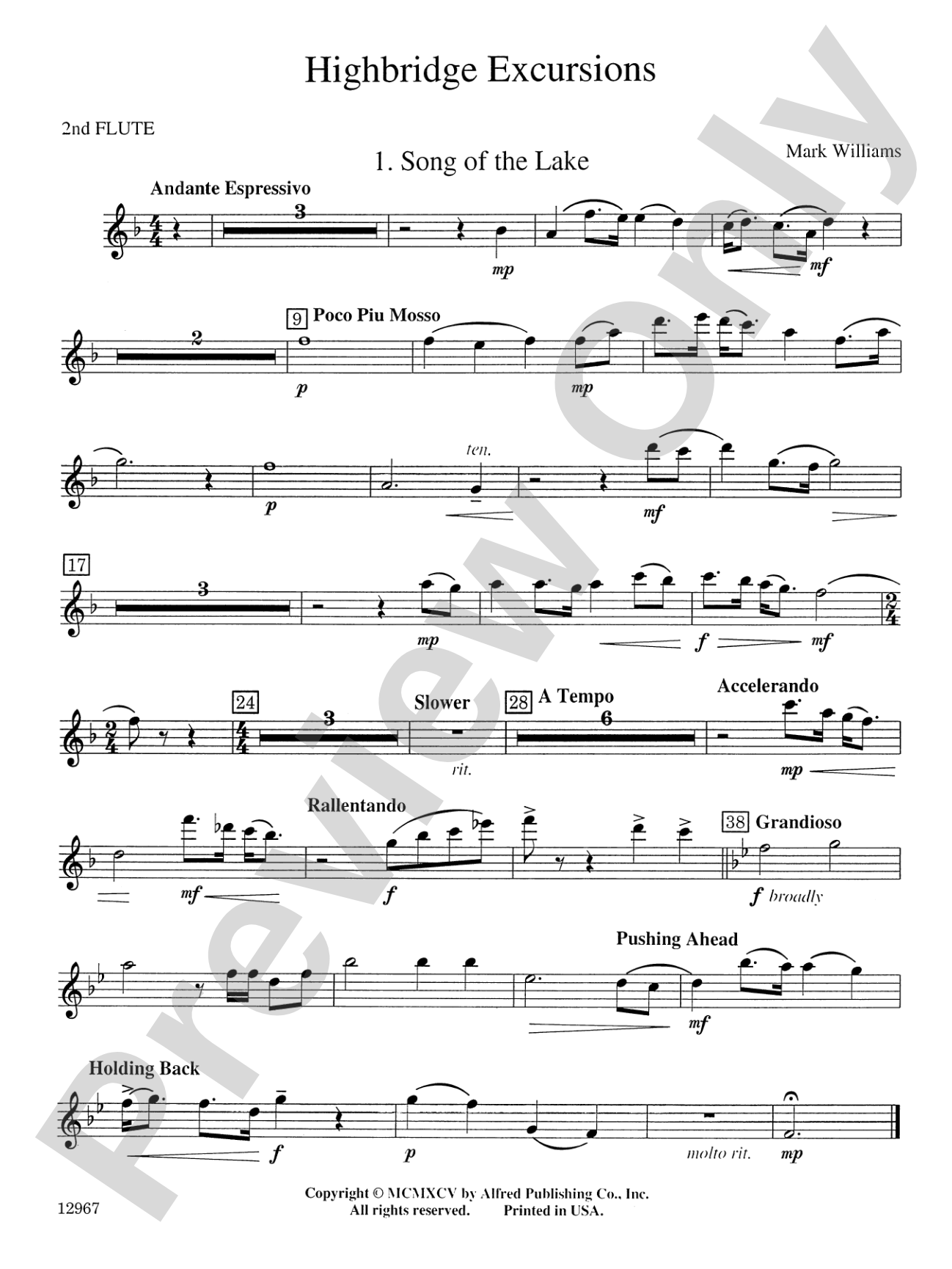 Highbridge Excursions: 2nd Flute