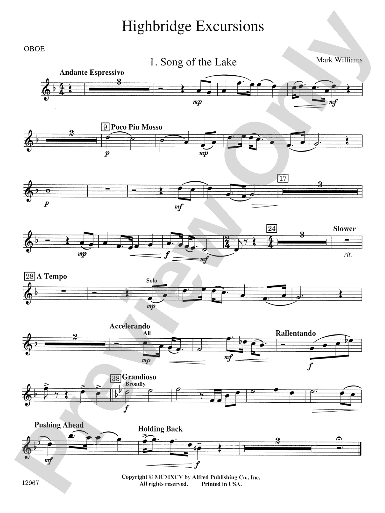 Highbridge Excursions: Oboe