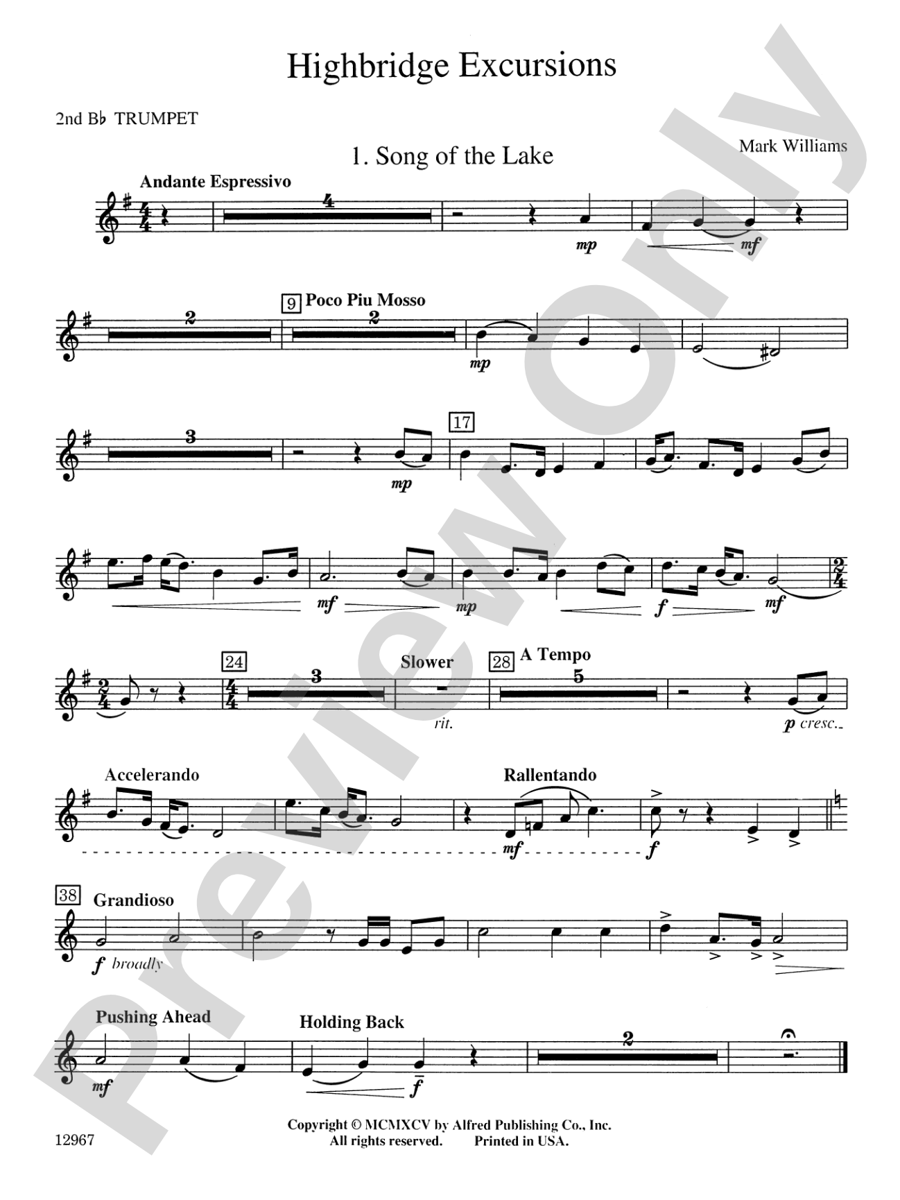 Highbridge Excursions: 2nd B-flat Trumpet