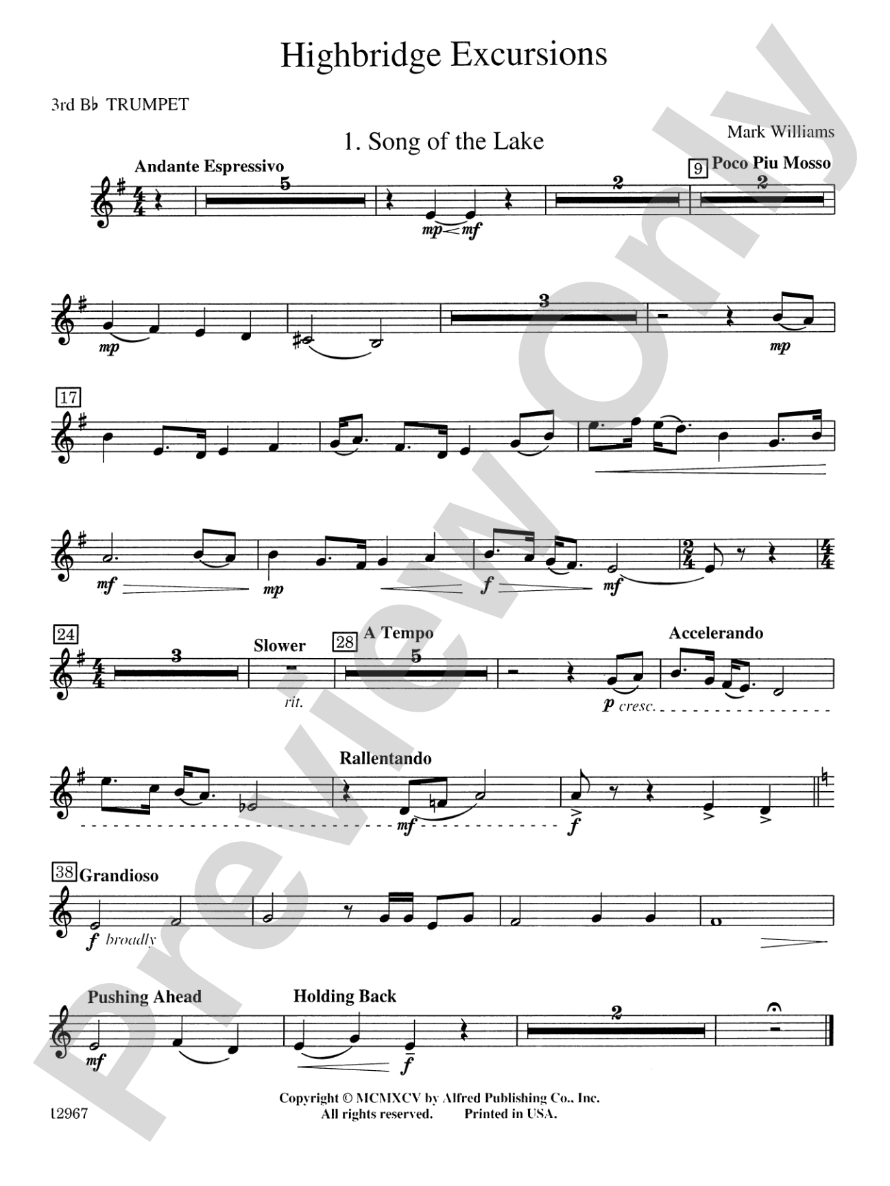 Highbridge Excursions: 3rd B-flat Trumpet