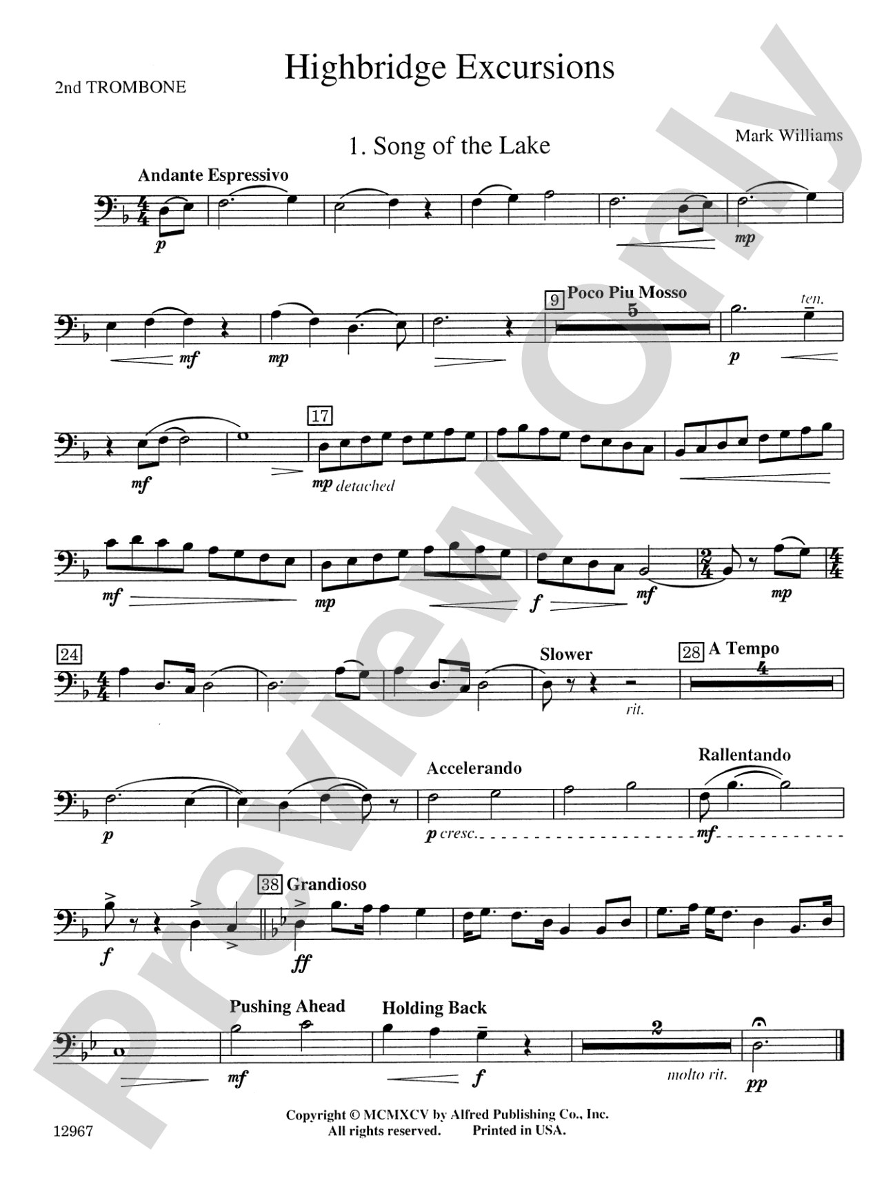 Highbridge Excursions: 2nd Trombone
