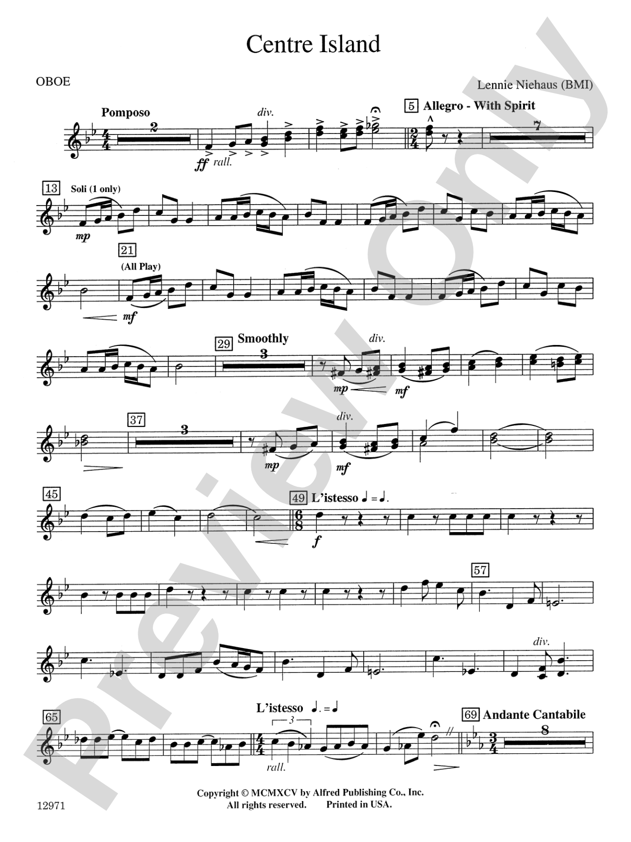 Centre Island: Oboe