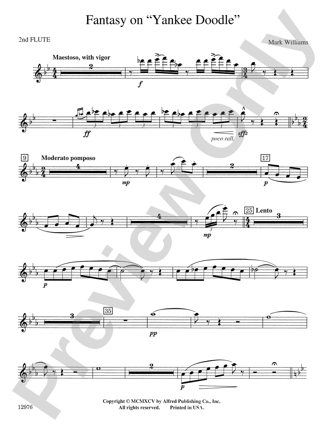 Fantasy on "Yankee Doodle": 2nd Flute
