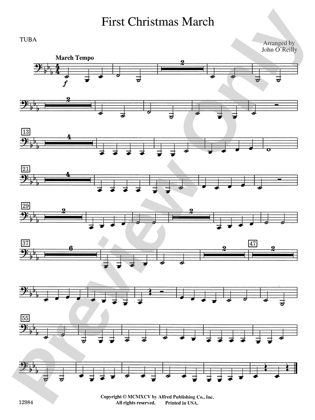 First Christmas March: Tuba