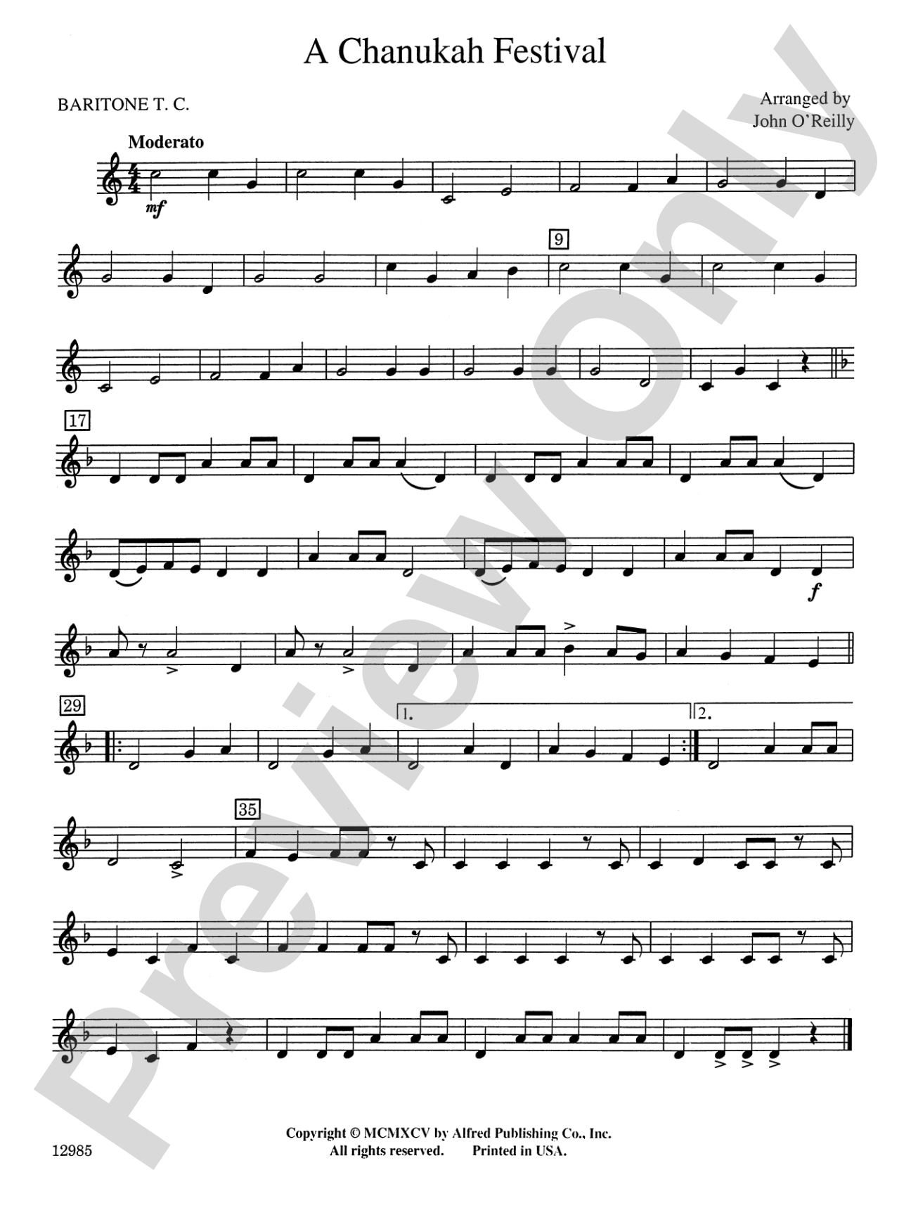 A Chanukah Festival: Baritone T.C.