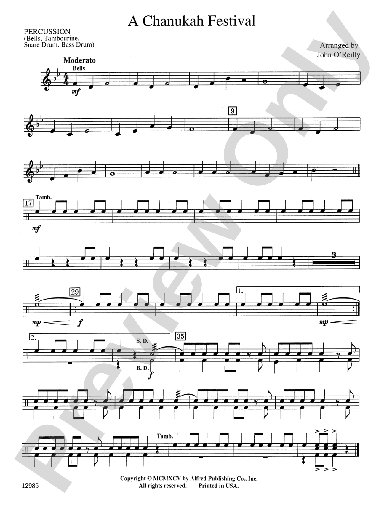 A Chanukah Festival: 1st Percussion