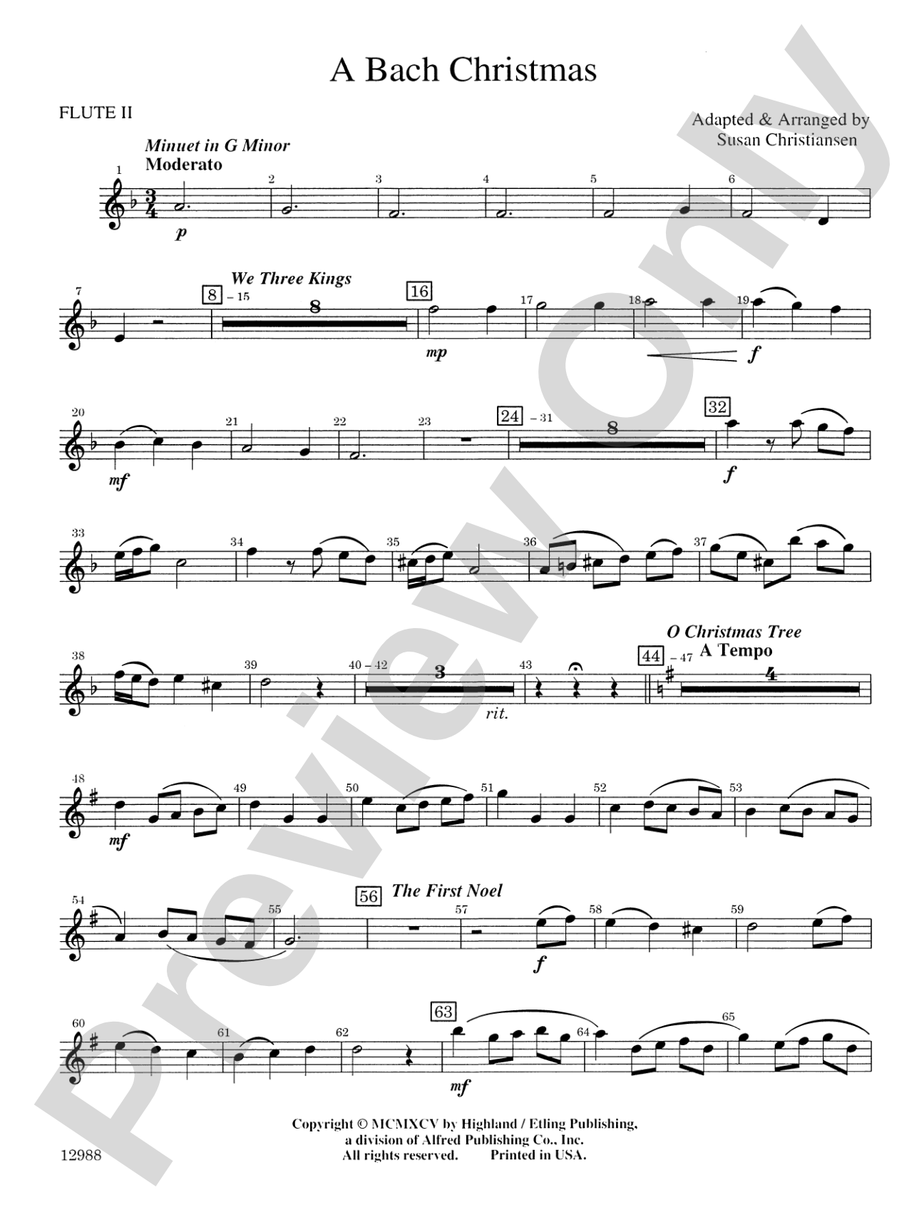 A Bach Christmas: 2nd Flute