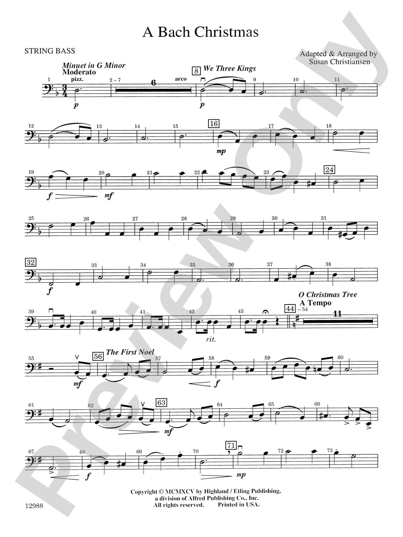 A Bach Christmas: String Bass