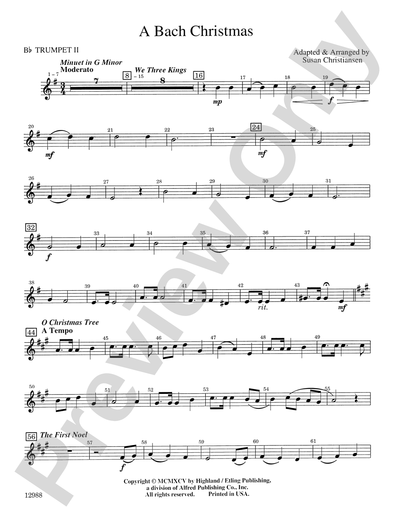A Bach Christmas: 2nd B-flat Trumpet