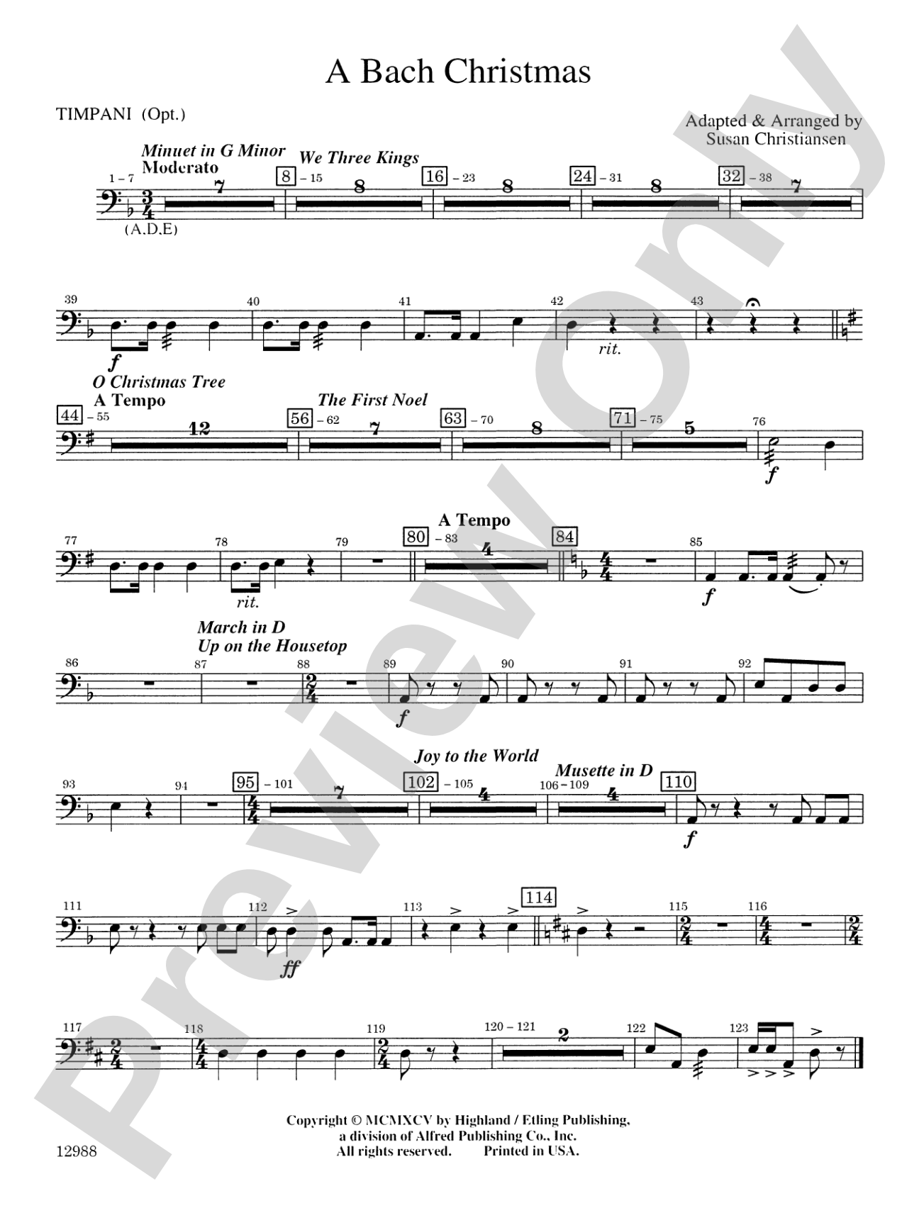 A Bach Christmas: Timpani