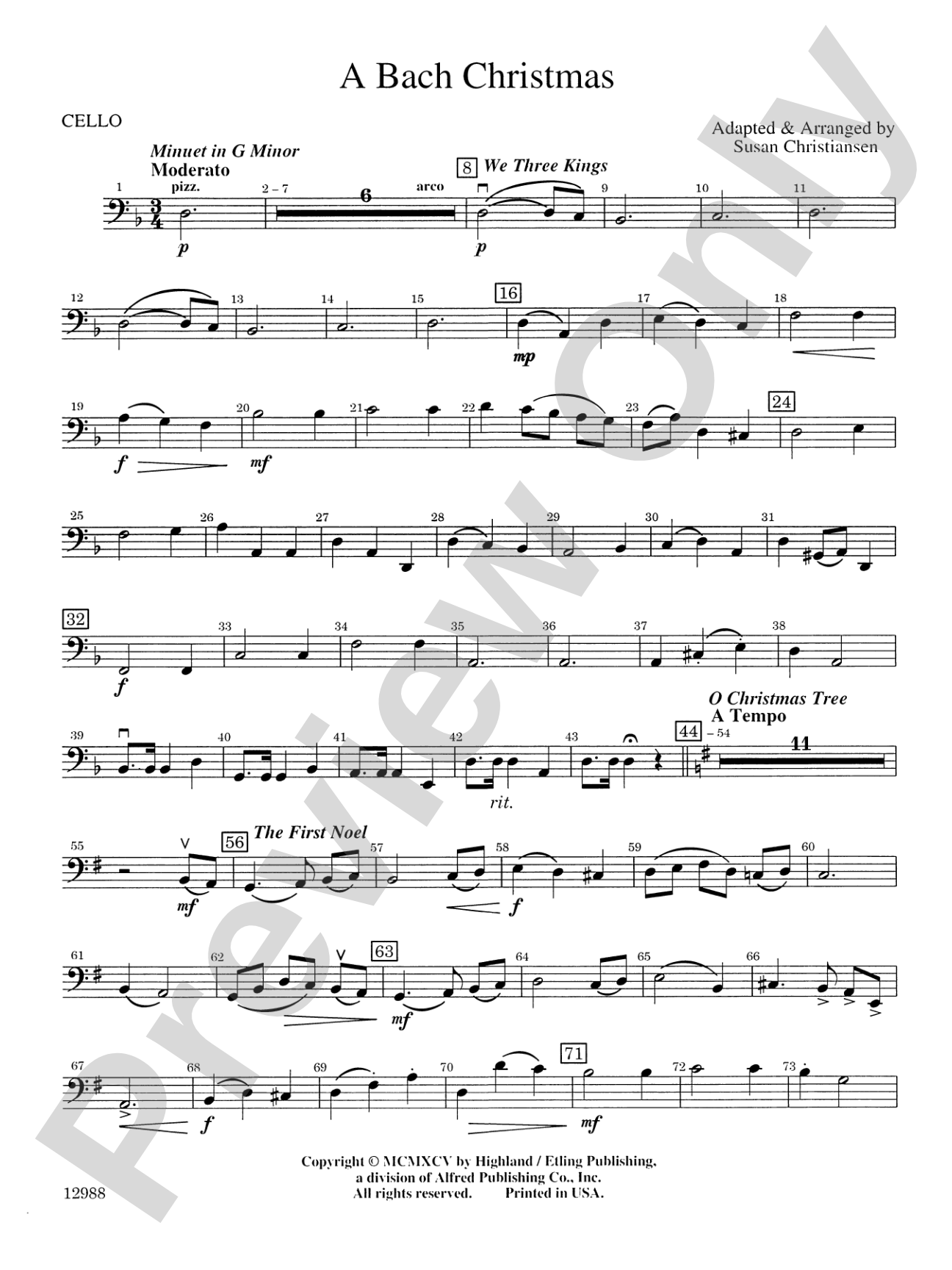A Bach Christmas: Cello