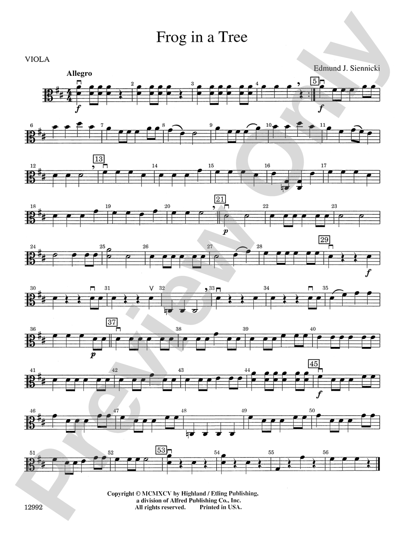 Frog in a Tree: Viola