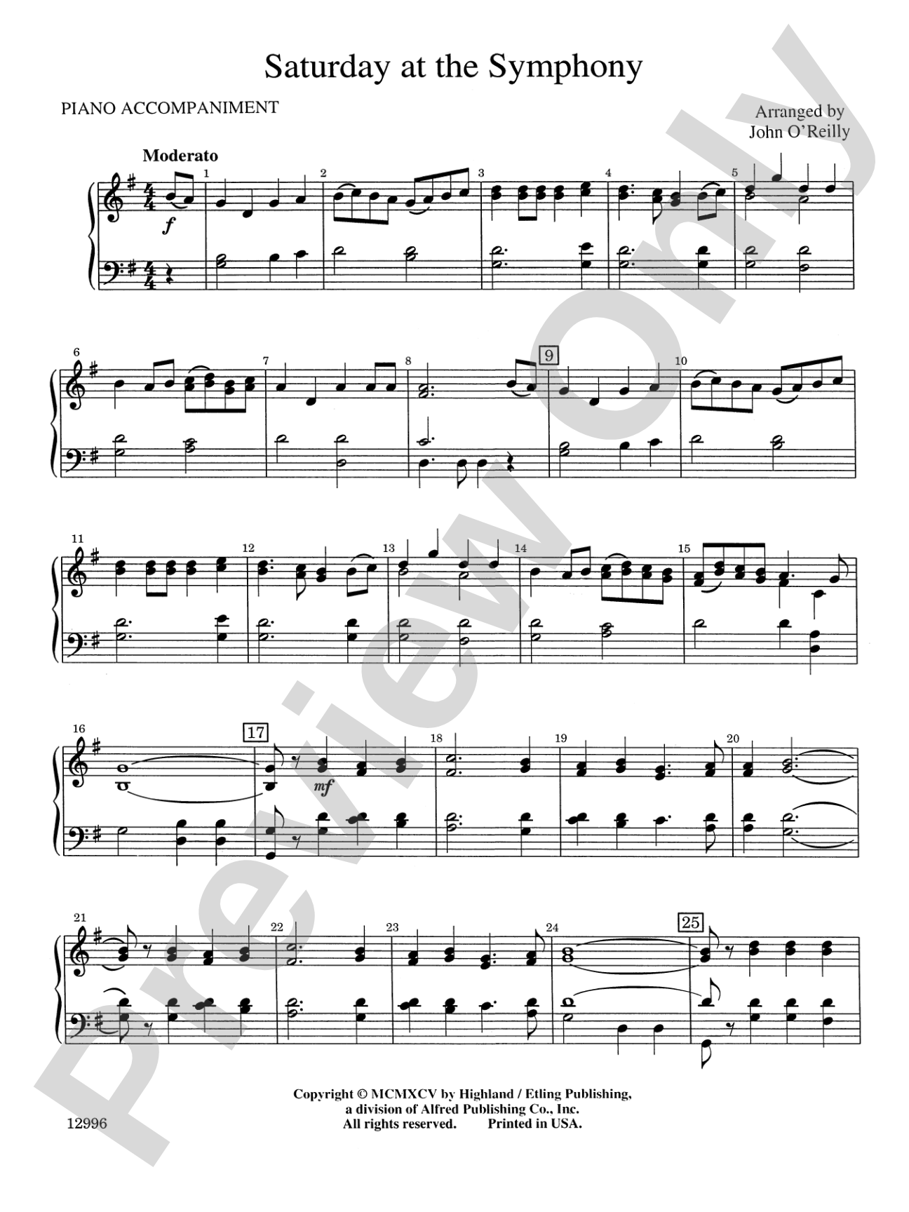 Saturday at the Symphony: Piano Accompaniment