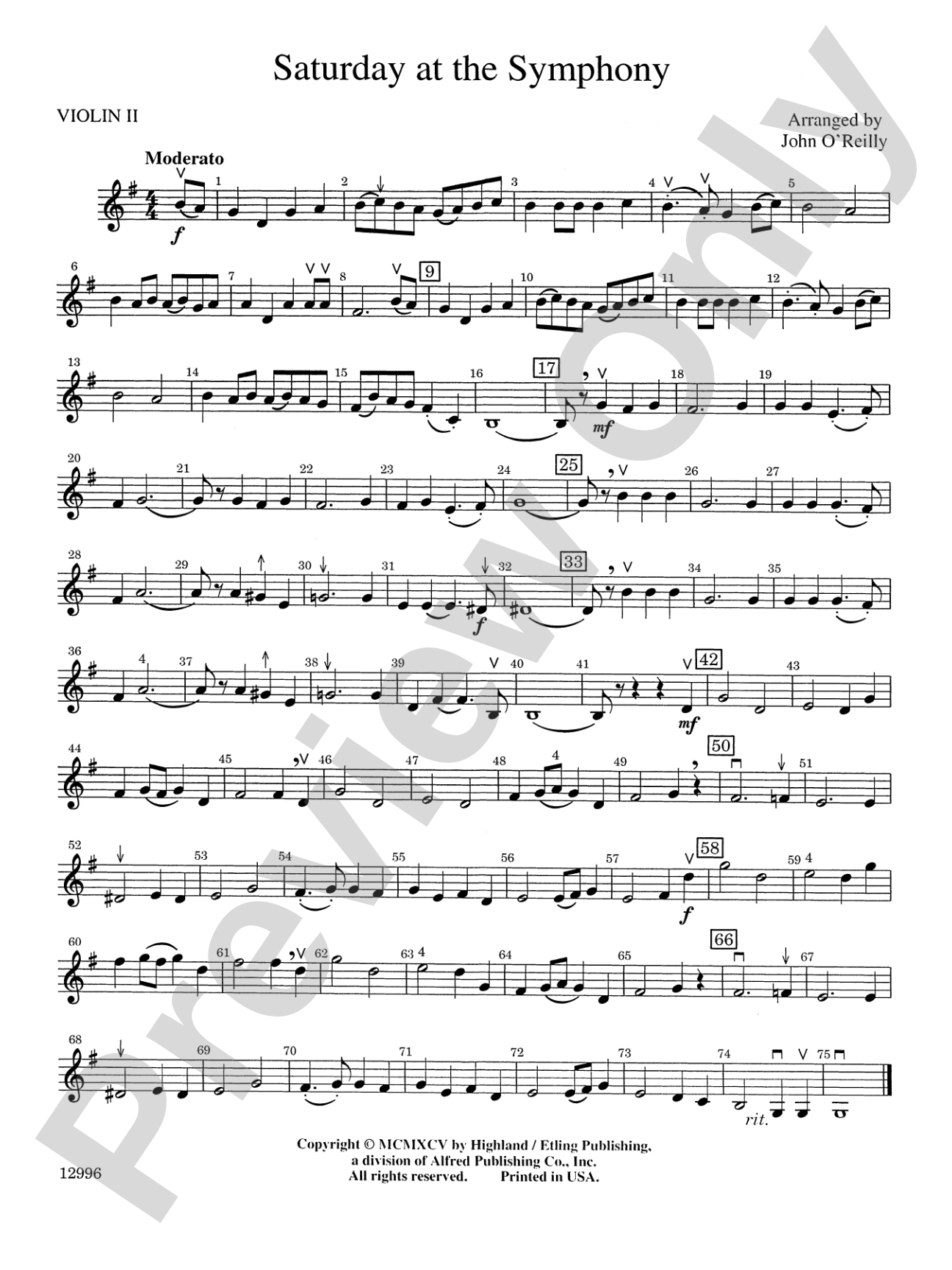 Saturday at the Symphony: 2nd Violin