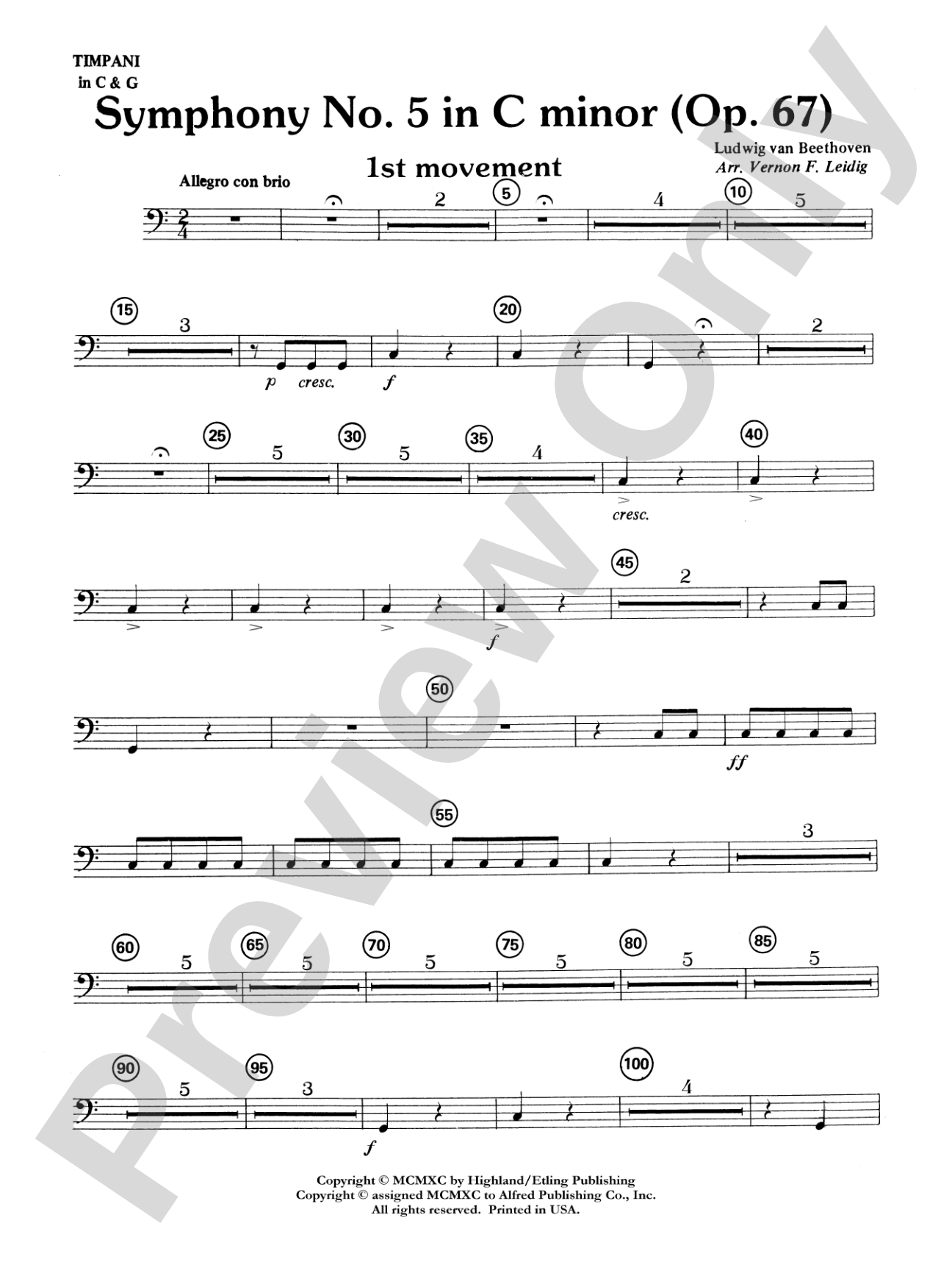 Beethoven's Symphony No. 5, 1st Movement: Timpani