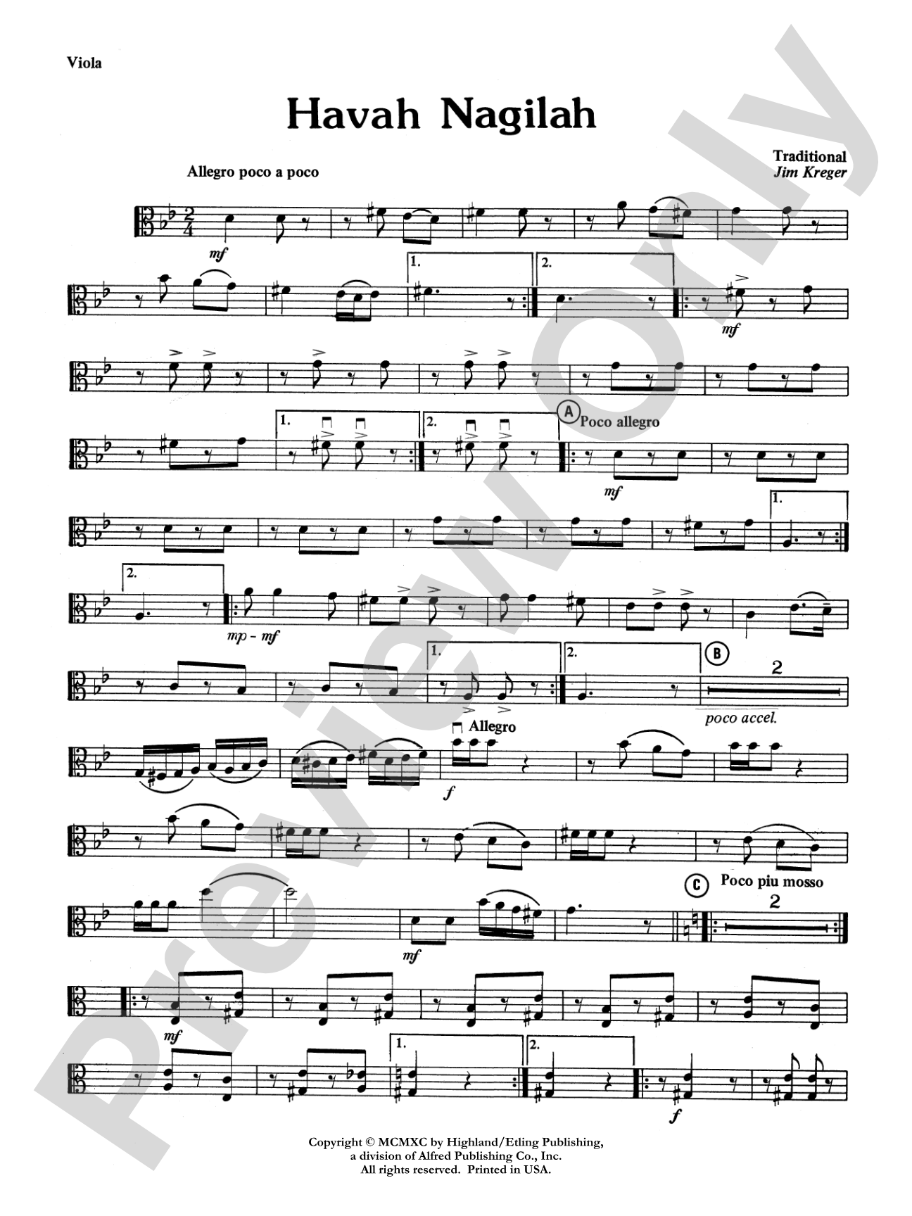 Havah Nagilah: Viola