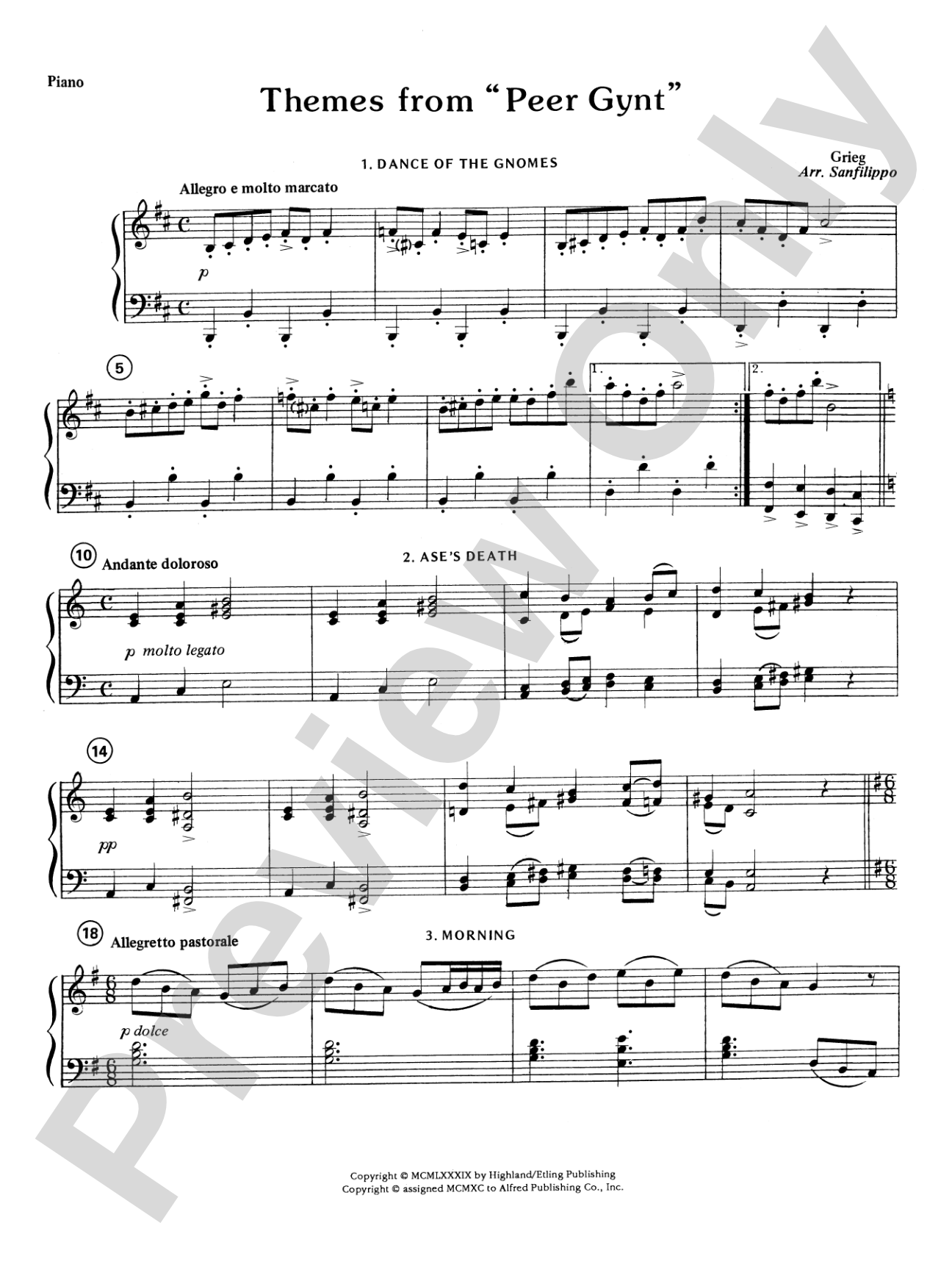 Highland/Etling String Quartet Series: Set 4: Piano Accompaniment