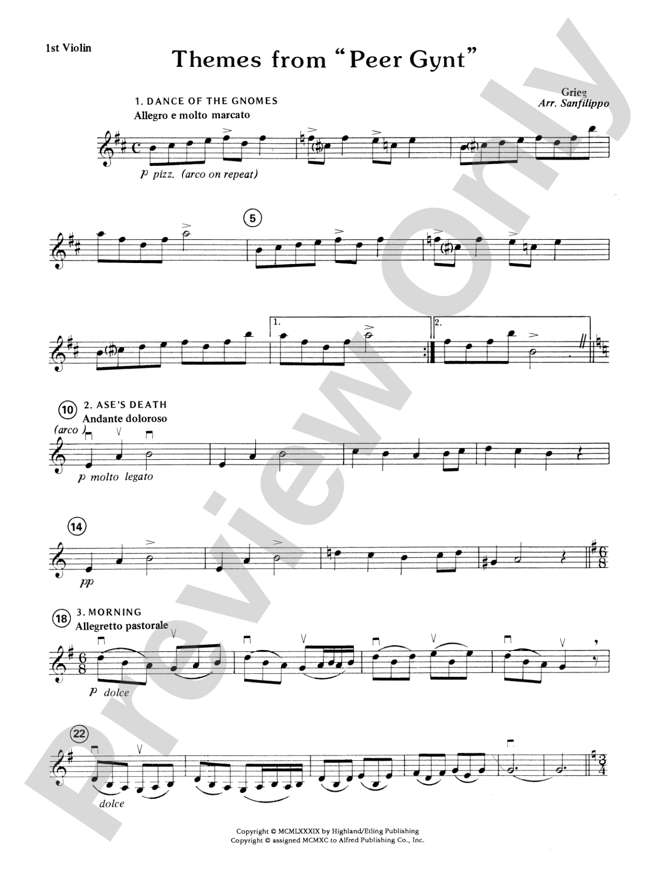 Highland/Etling String Quartet Series: Set 4: 1st Violin