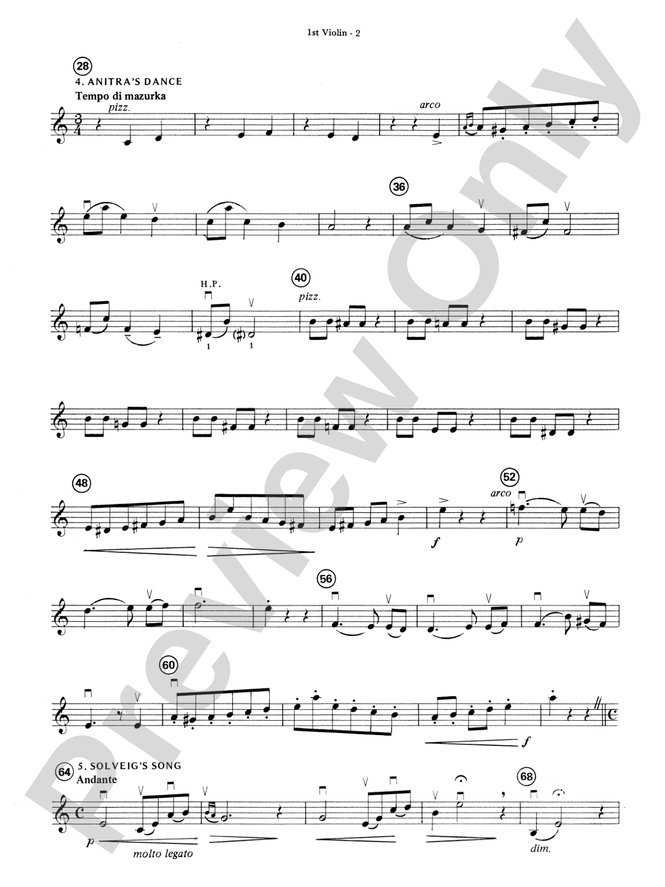 Highland/Etling String Quartet Series: Set 4: 1st Violin