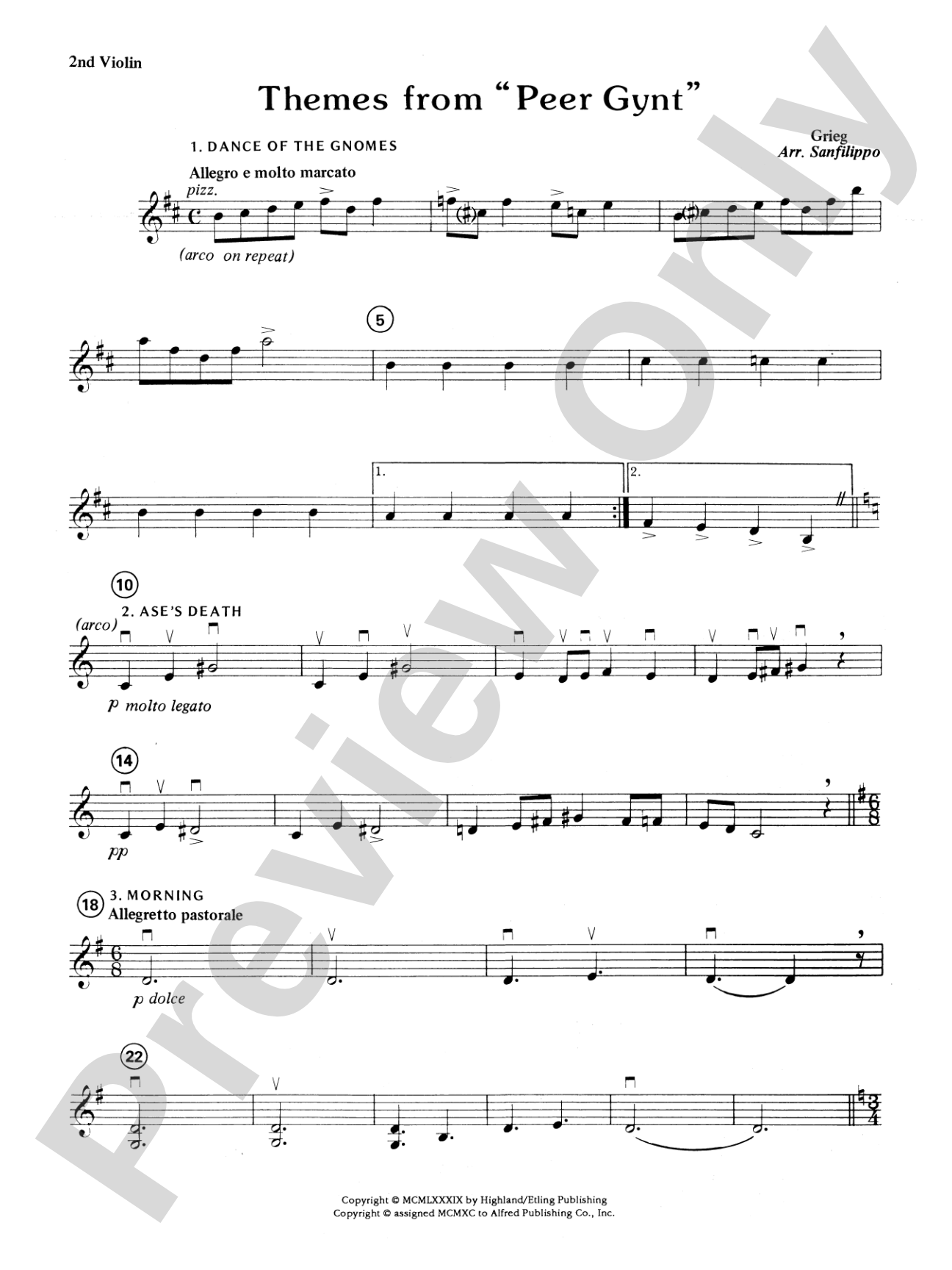 Highland/Etling String Quartet Series: Set 4: 2nd Violin