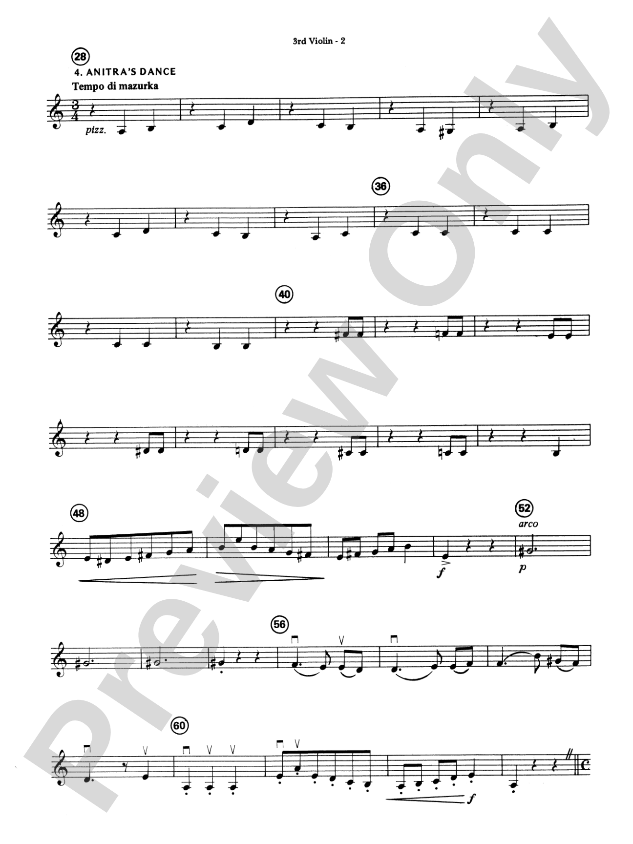 Highland/Etling String Quartet Series: Set 4: 3rd Violin (Viola [TC])