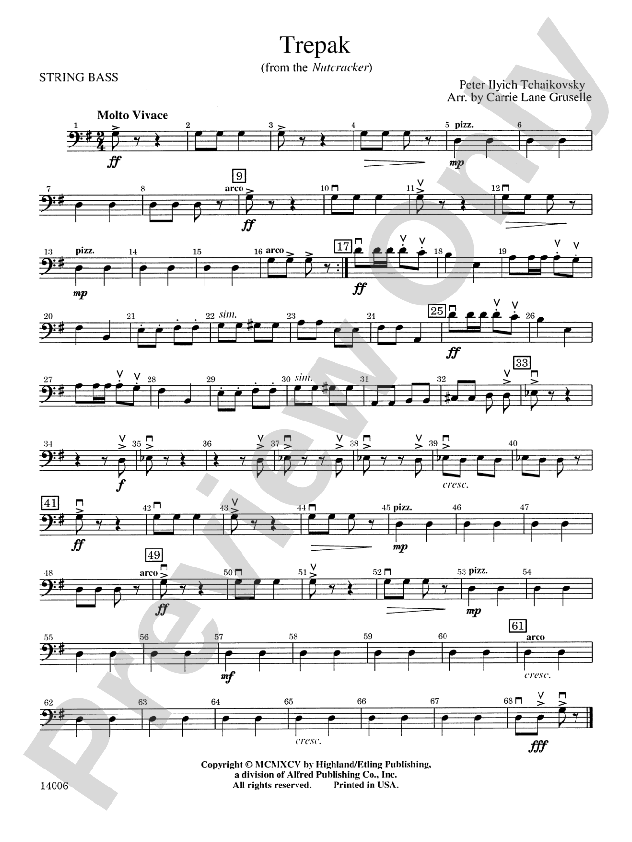 Trepak: String Bass