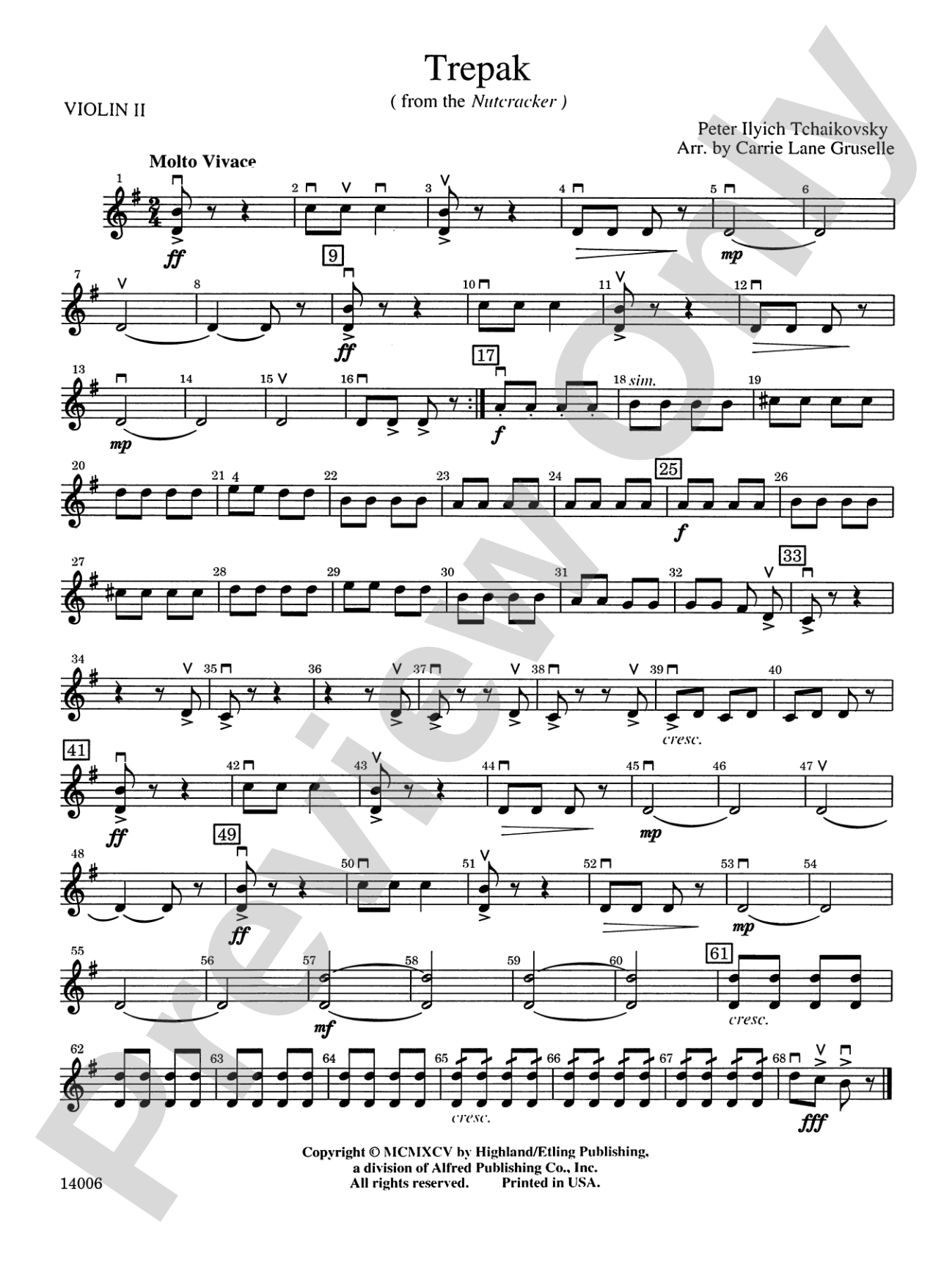 Trepak: 2nd Violin