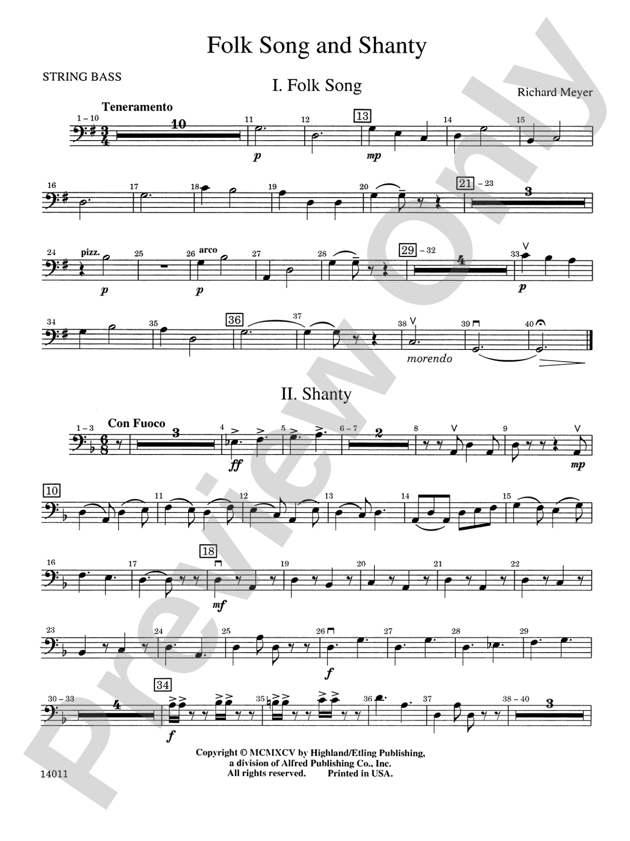 Folk Song and Shanty: String Bass