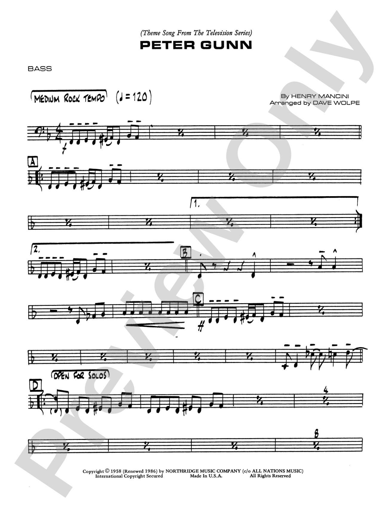 Peter Gunn: String Bass