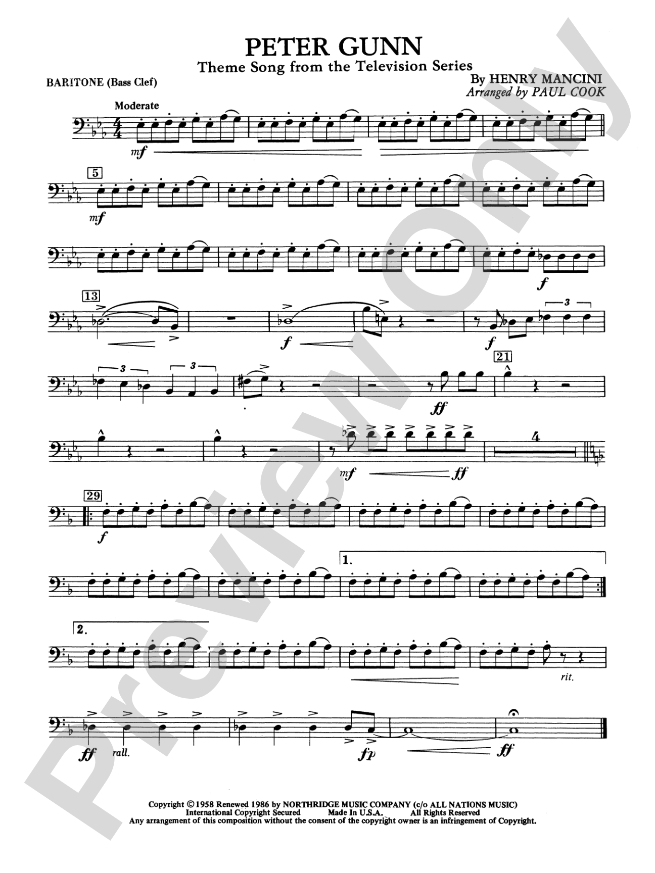 Peter Gunn: Baritone B.C.