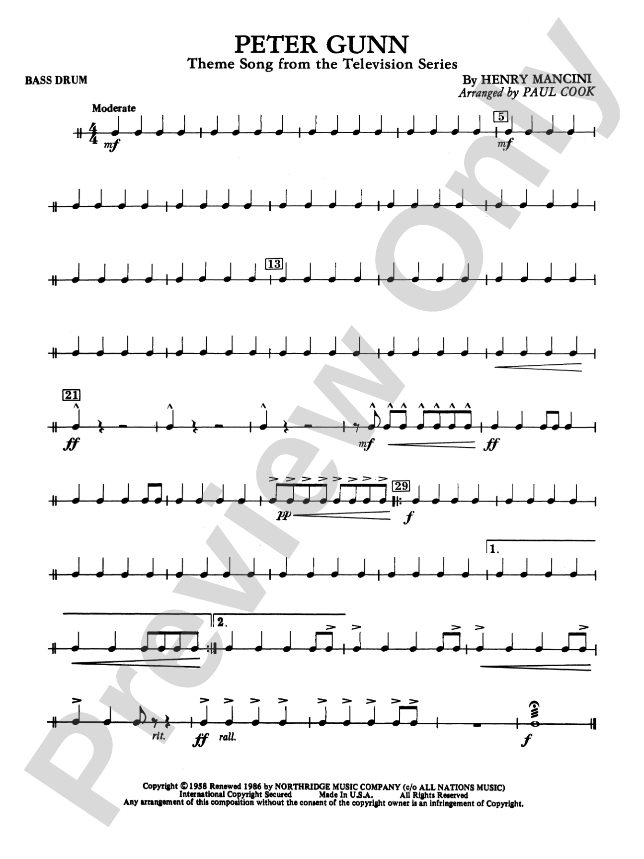 Peter Gunn: Bass Drum