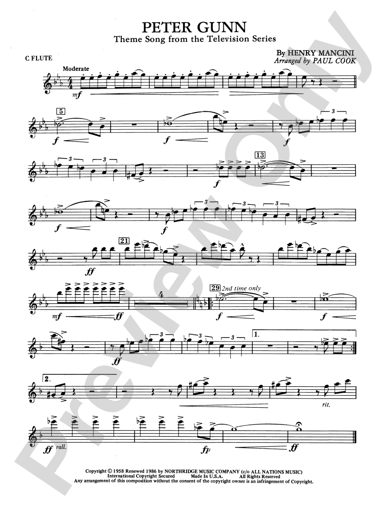Peter Gunn: Flute