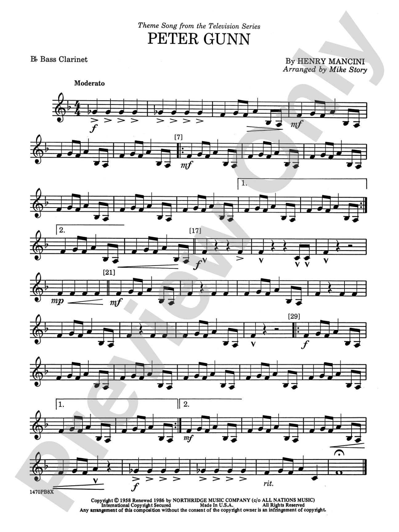 Peter Gunn: B-flat Bass Clarinet