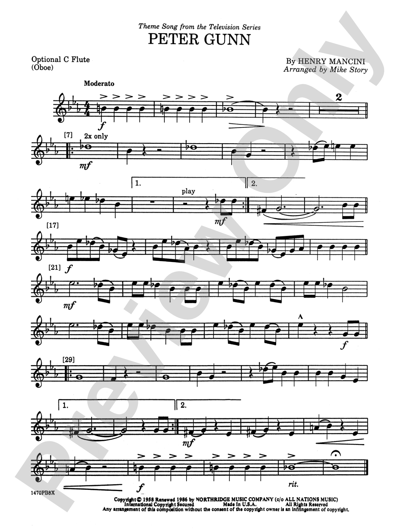 Peter Gunn: Oboe