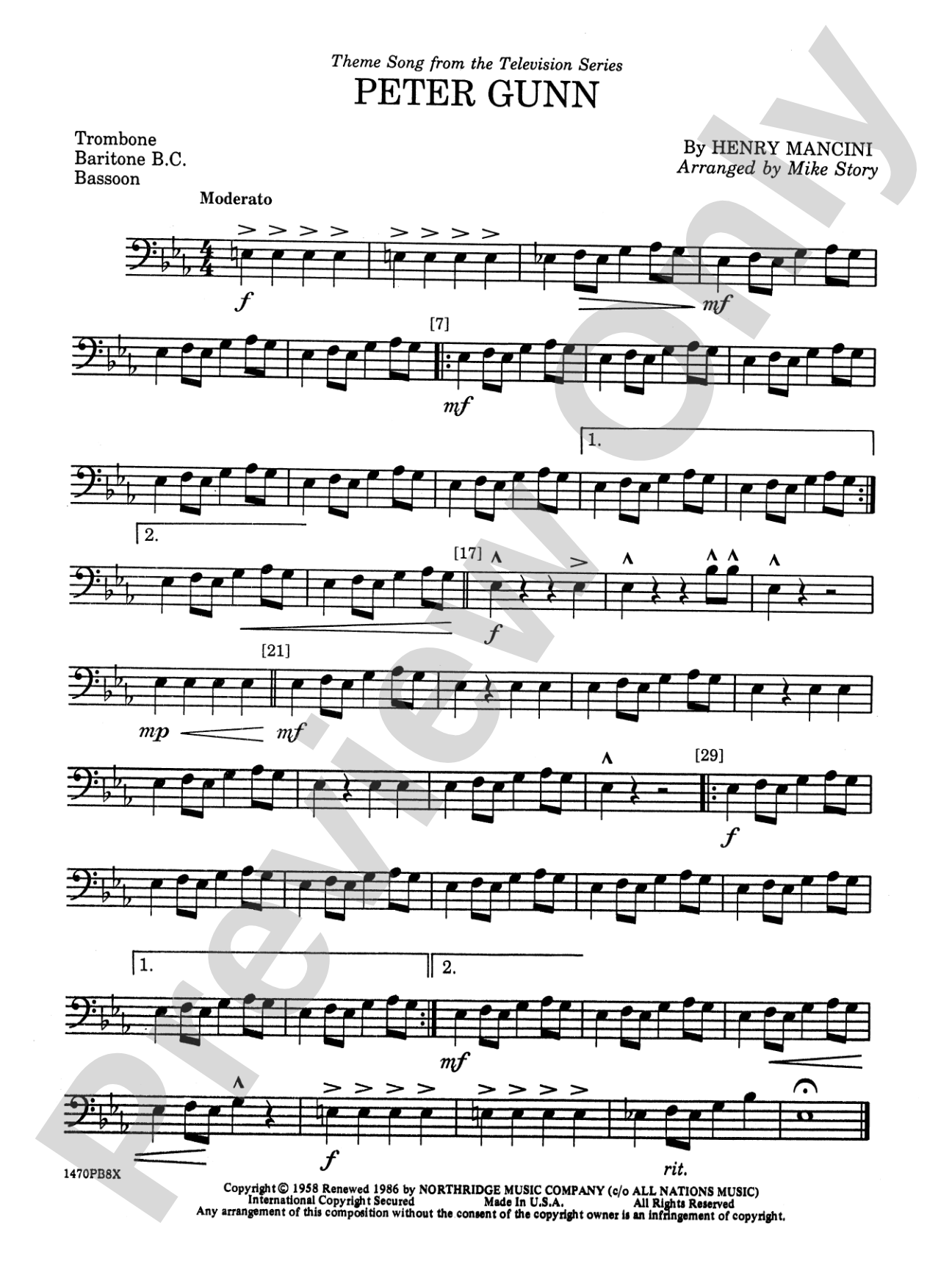 Peter Gunn: 1st Trombone
