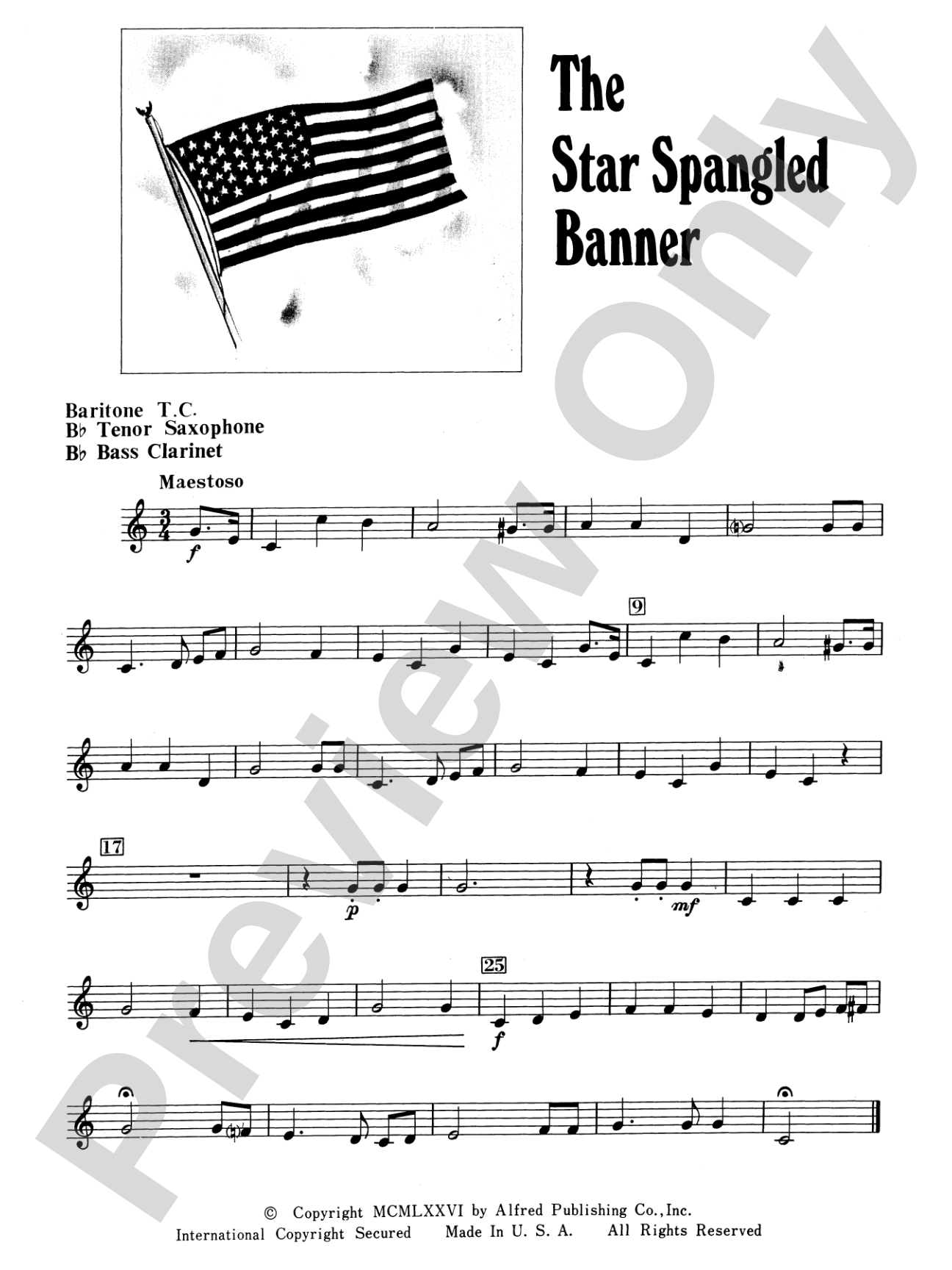 The Star Spangled Banner: Baritone T.C.